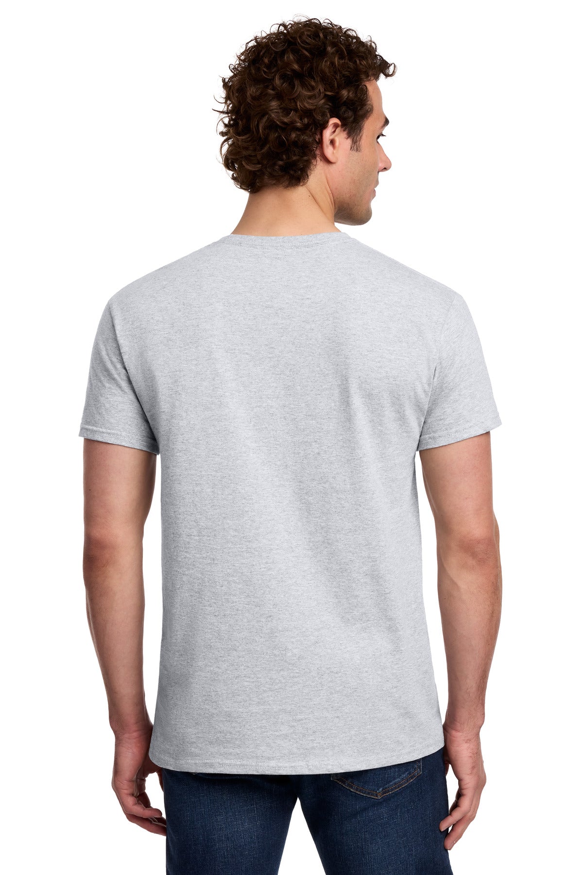 Gildan Light Cotton Tee 3000 - Ash Grey - back model view