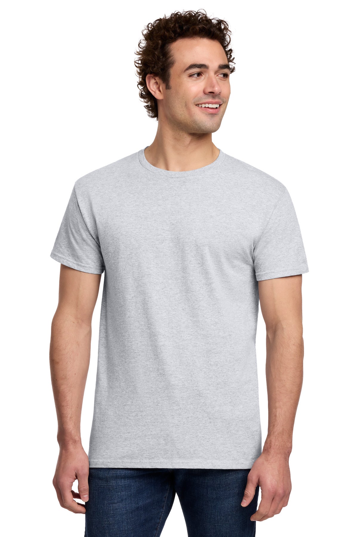 Gildan Light Cotton Tee 3000 - Ash Grey - front model view