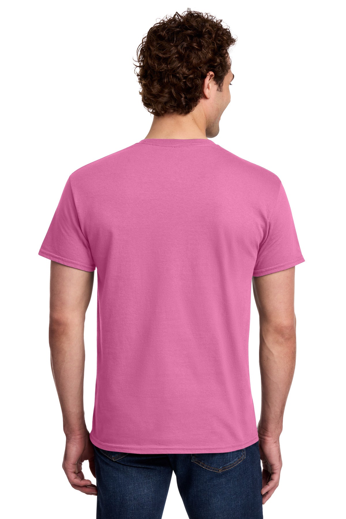 Gildan Light Cotton Tee 3000 - Azalea - back model view