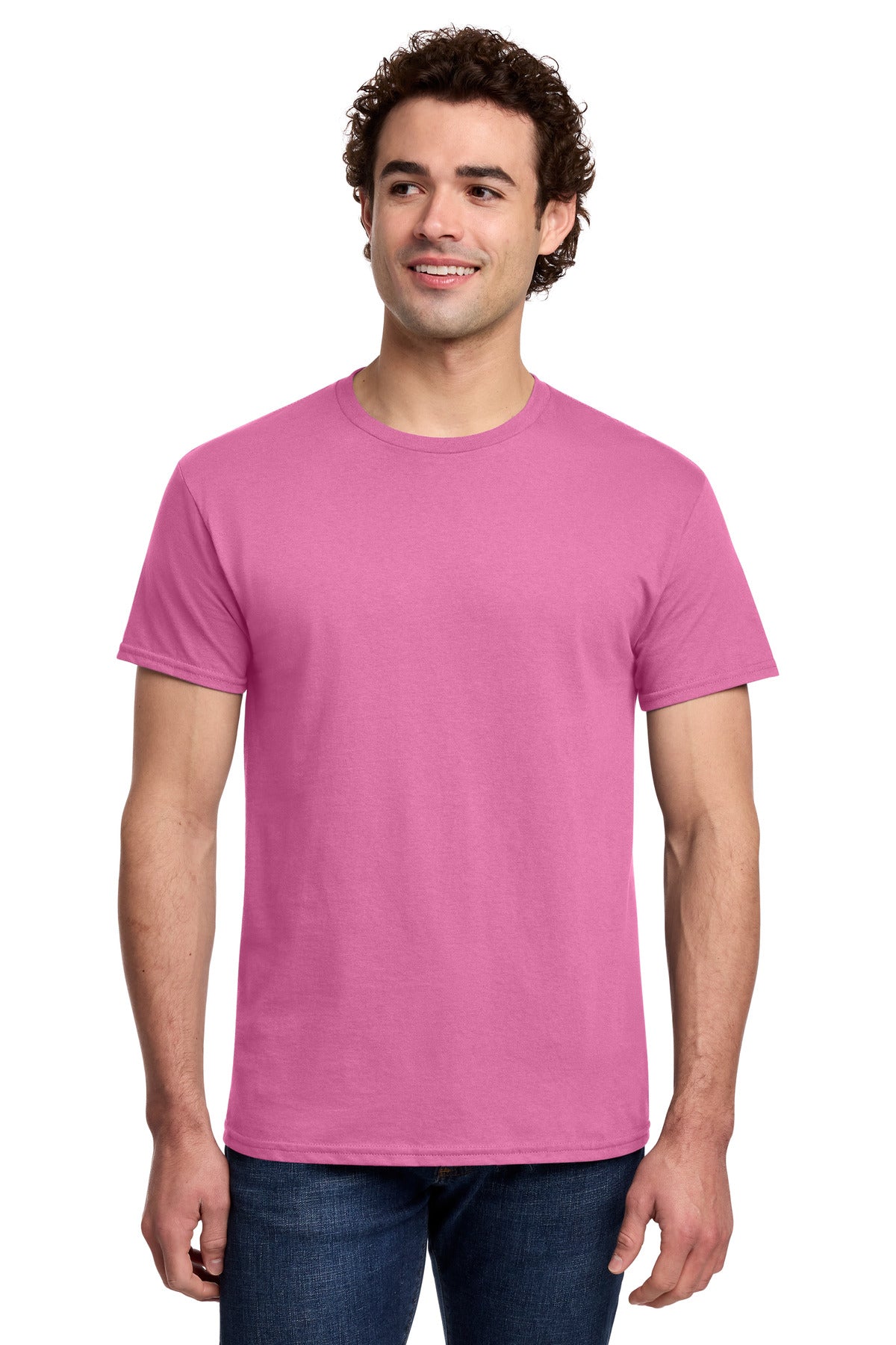 Gildan Light Cotton Tee 3000 - Azalea - front model view