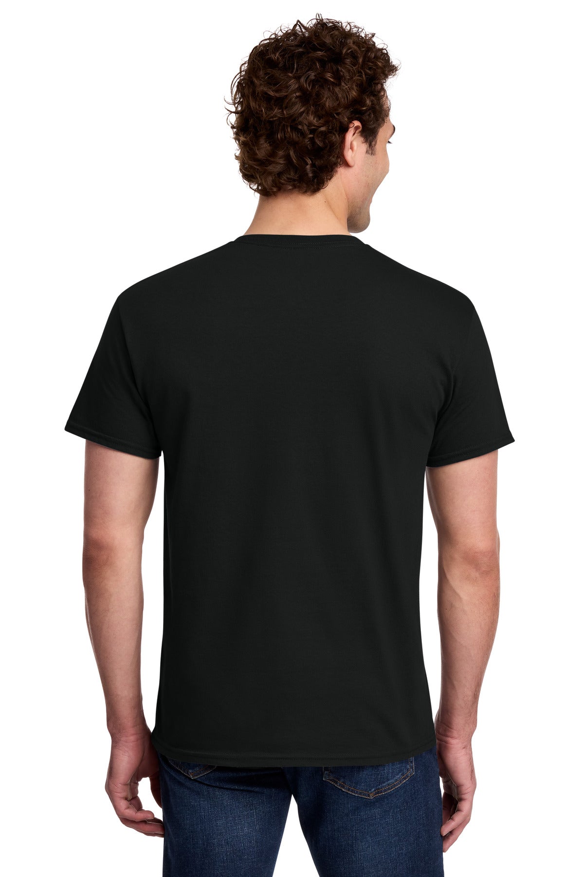 Gildan Light Cotton Tee 3000 - Black - back model view