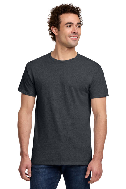 Gildan Light Cotton Tee 3000 - Dark Heather - front model view