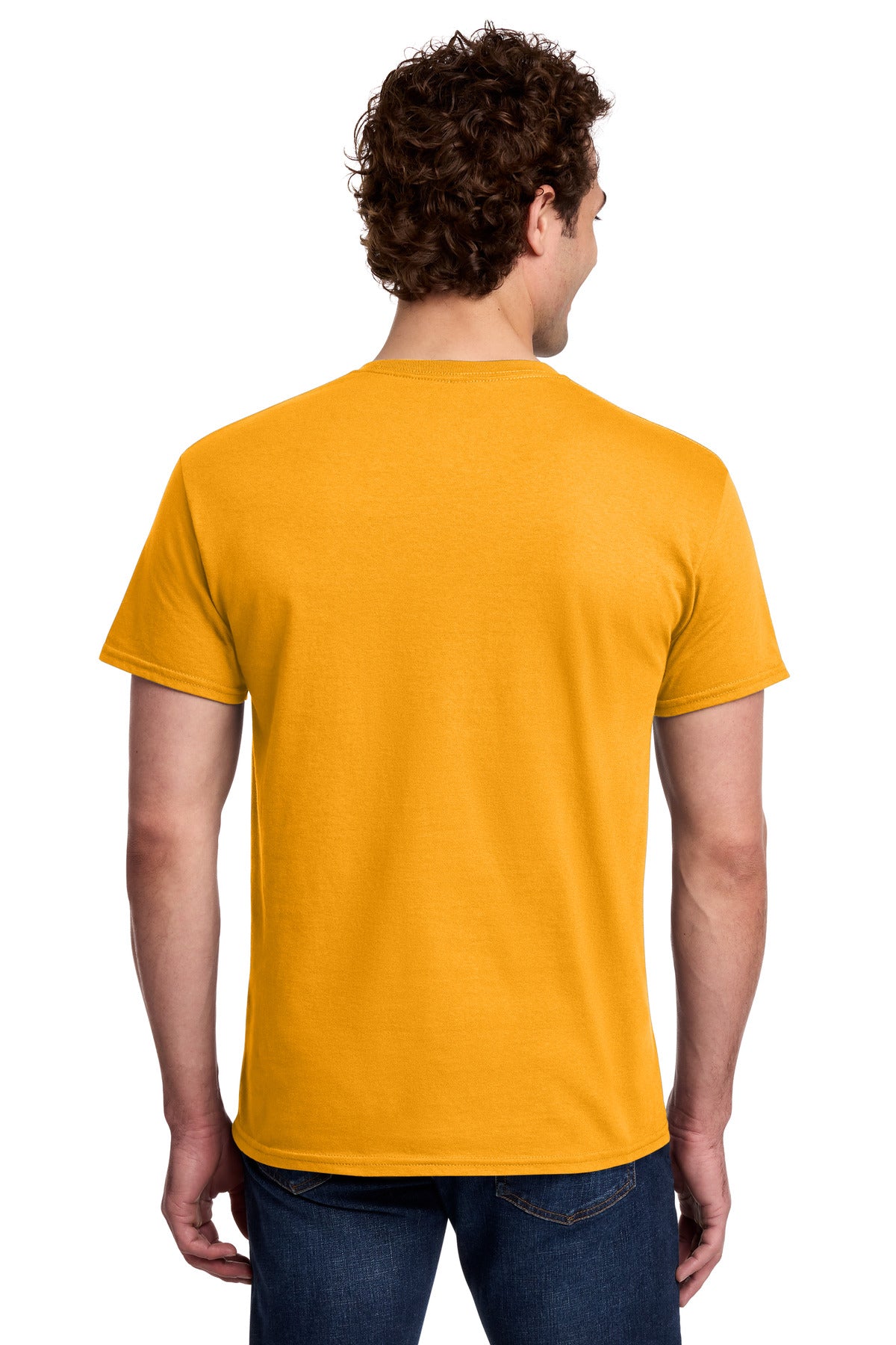 Gildan Light Cotton Tee 3000 - Gold - back model view