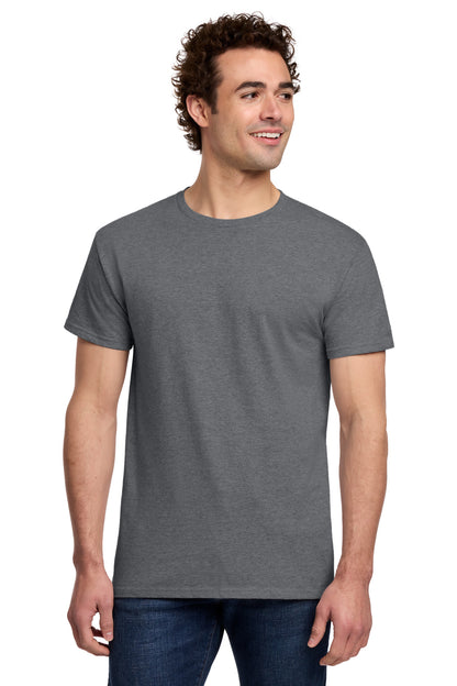 Gildan Light Cotton Tee 3000 - Graphite Heather - front model view