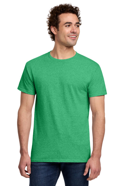 Gildan Light Cotton Tee 3000 - Heather Irish Green - front model view
