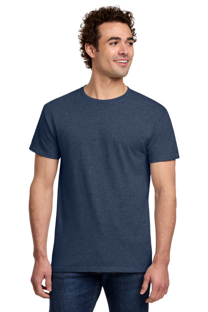 Gildan Light Cotton Tee 3000 - Heather Navy - front model view