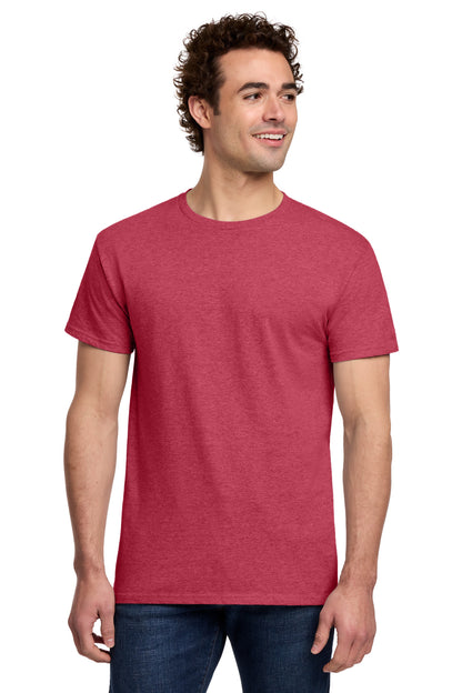 Gildan Light Cotton Tee 3000 - Heather Red - front model view