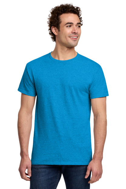 Gildan Light Cotton Tee 3000 - Heather Sapphire - front model view