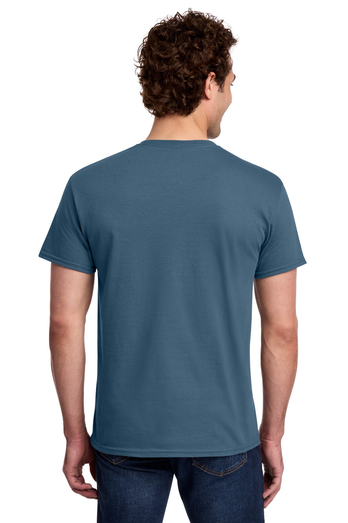 Gildan Light Cotton Tee 3000 - Indigo Blue - back model view
