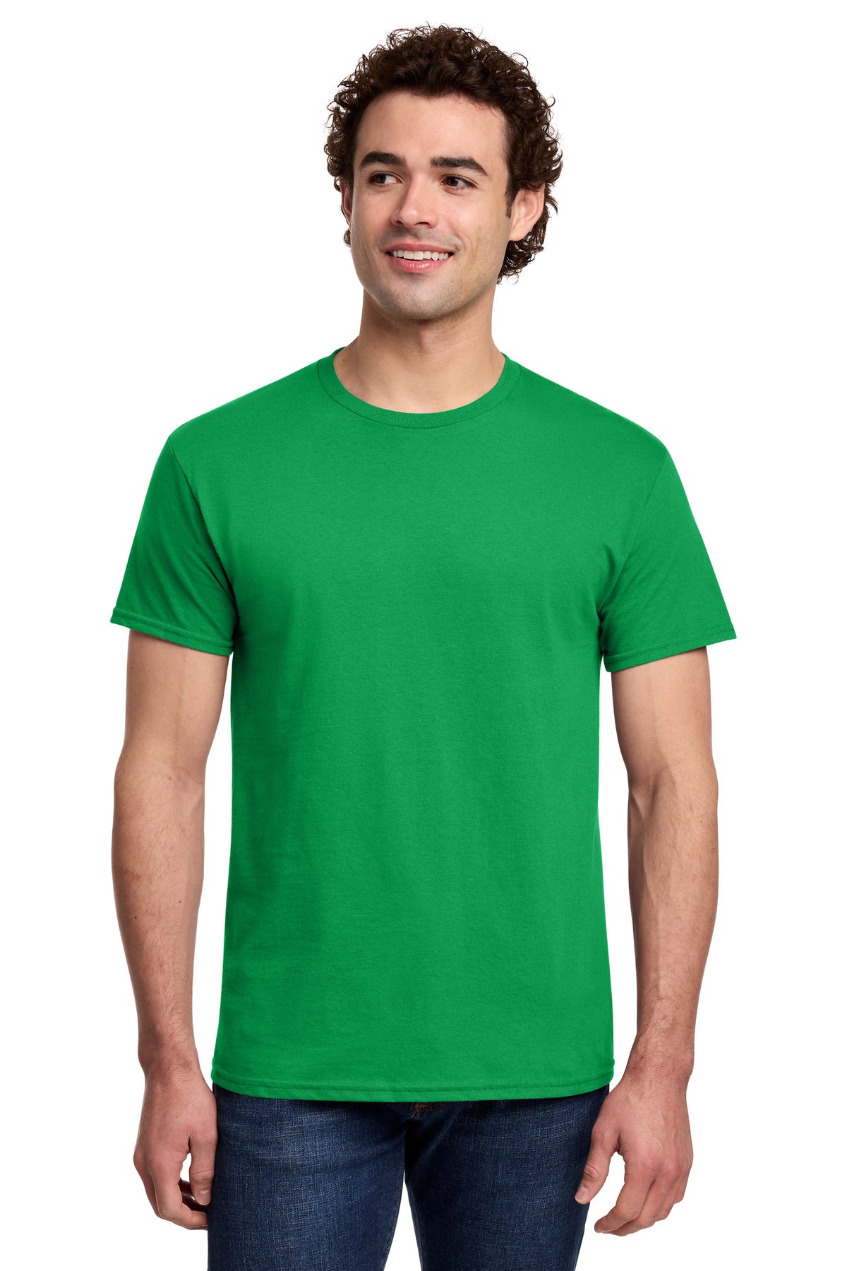 Gildan Light Cotton Tee 3000 - Irish Green - front model view