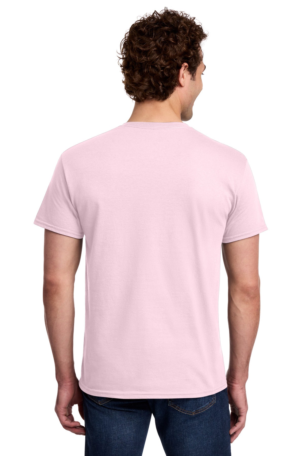 Gildan Light Cotton Tee 3000 - Light Pink - back model view