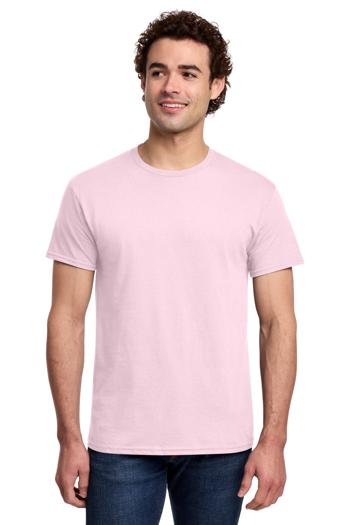 Gildan Light Cotton Tee 3000 - Light Pink - front model view