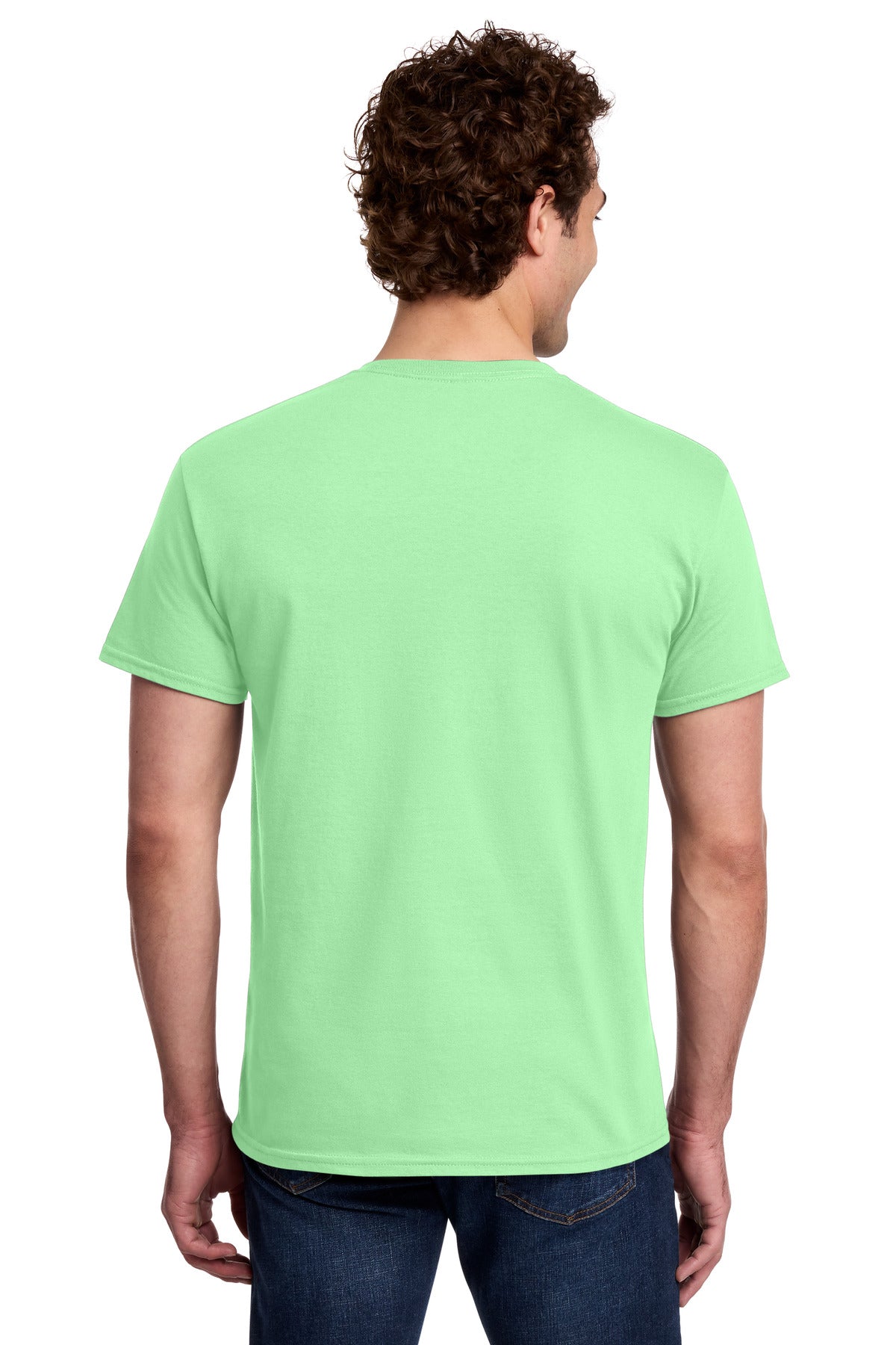 Gildan Light Cotton Tee 3000 - Mint Green - back model view
