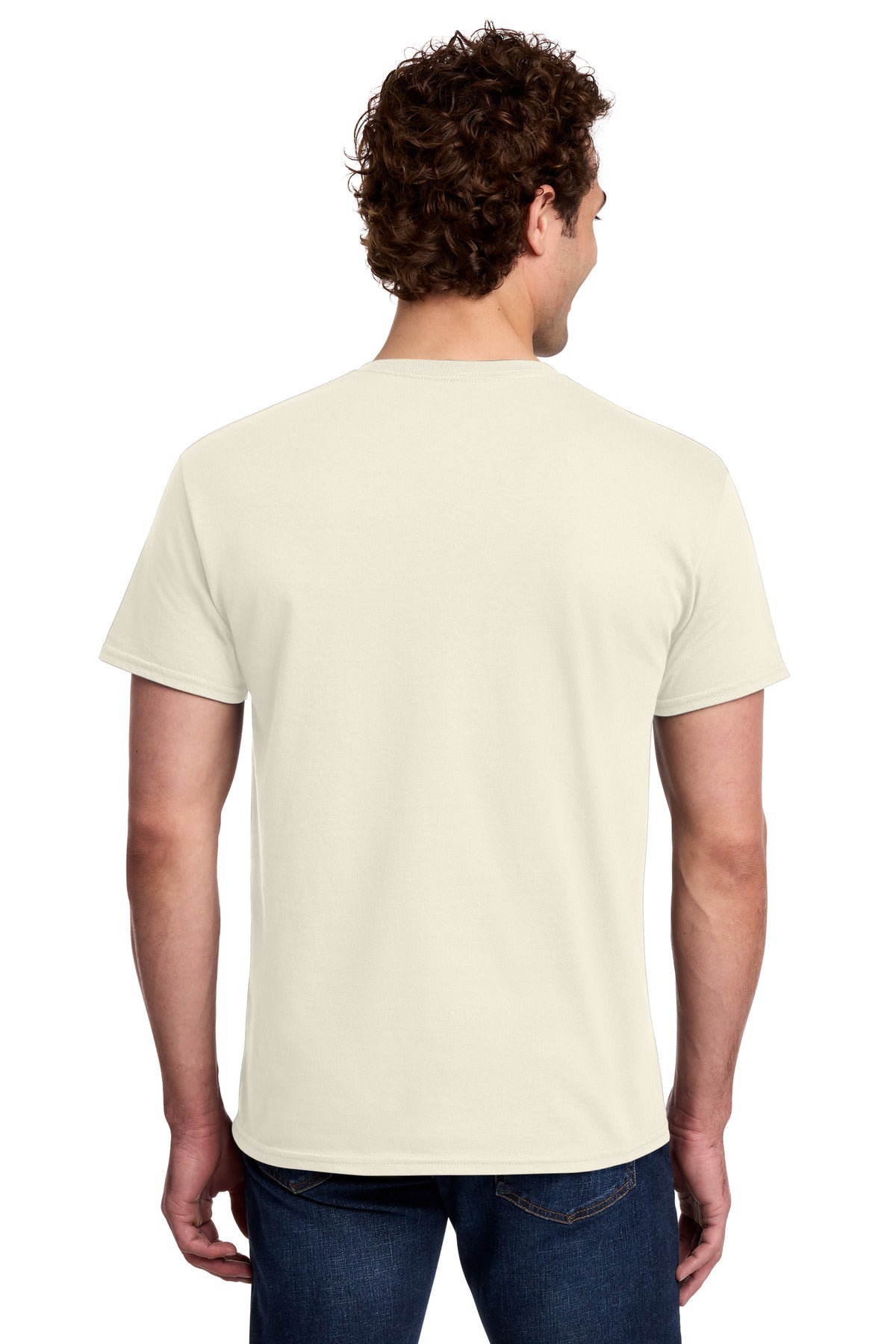 Gildan Light Cotton Tee 3000 - Natural - back model view