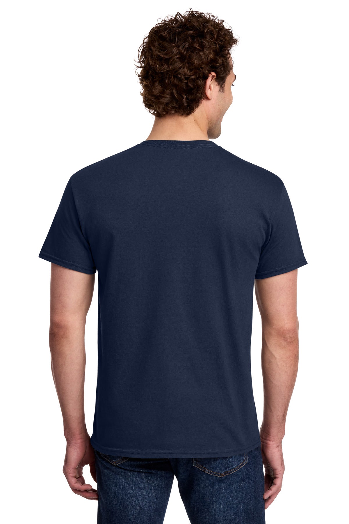 Gildan Light Cotton Tee 3000 - Navy - back model view