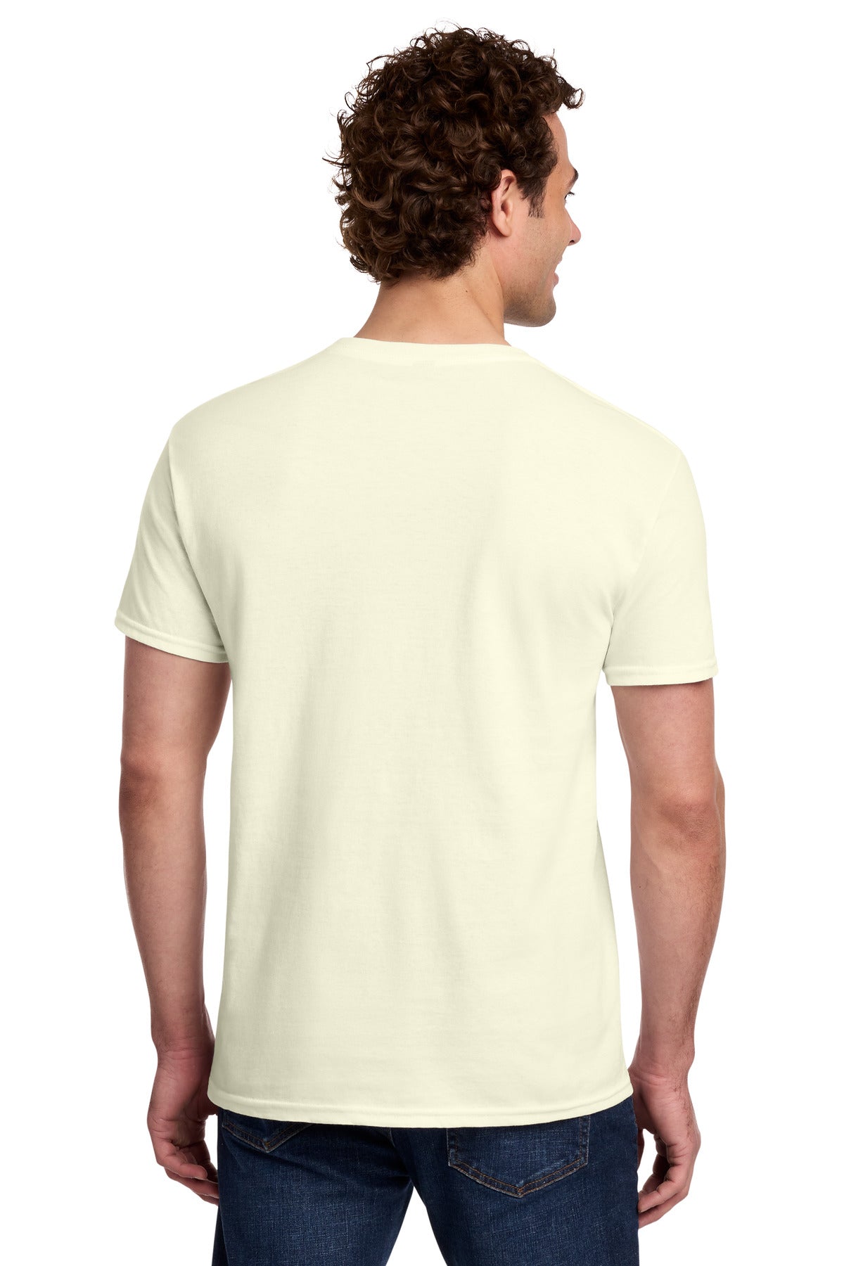 Gildan Light Cotton Tee 3000 - Off White - back model view