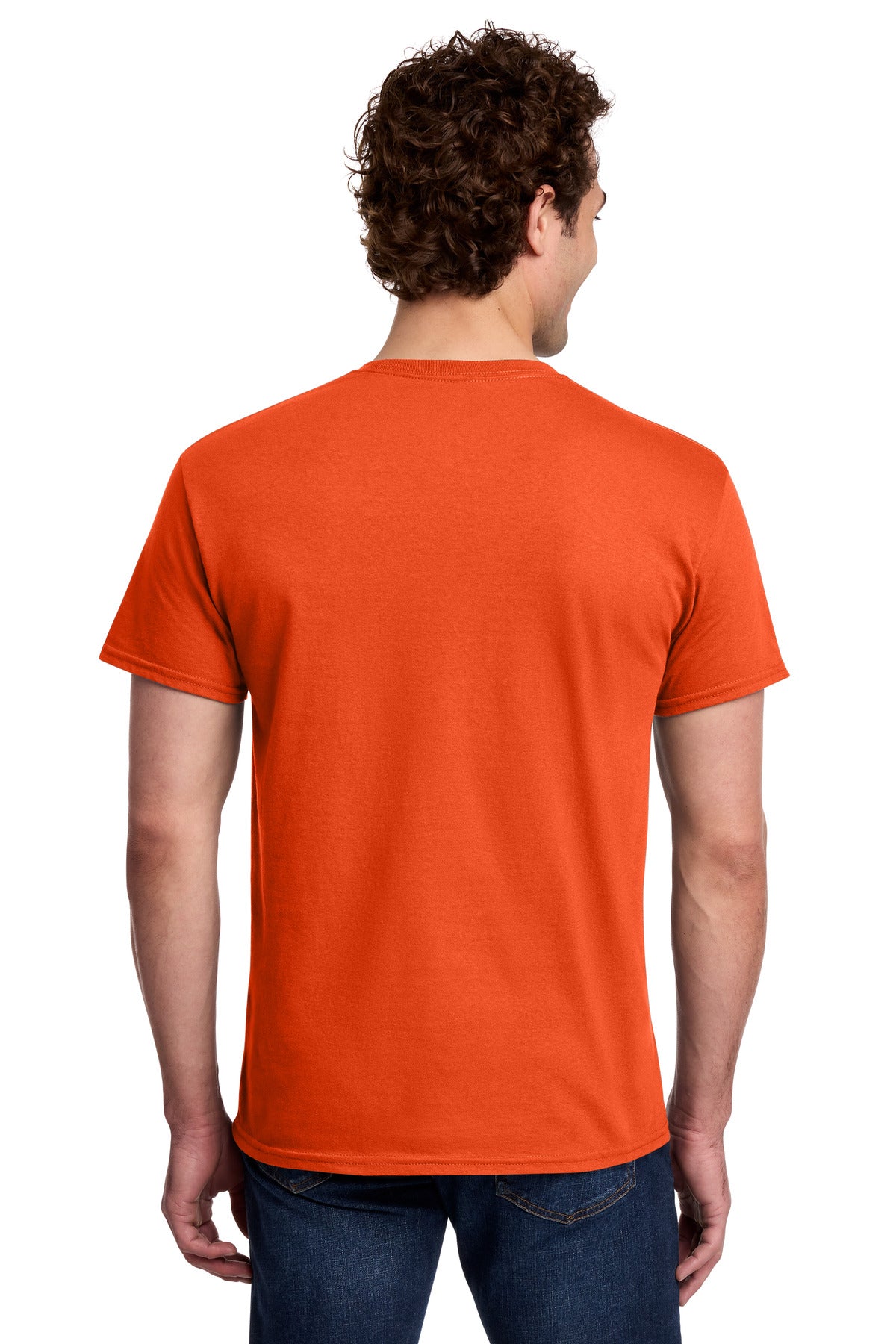 Gildan Light Cotton Tee 3000 - Orange - back model view