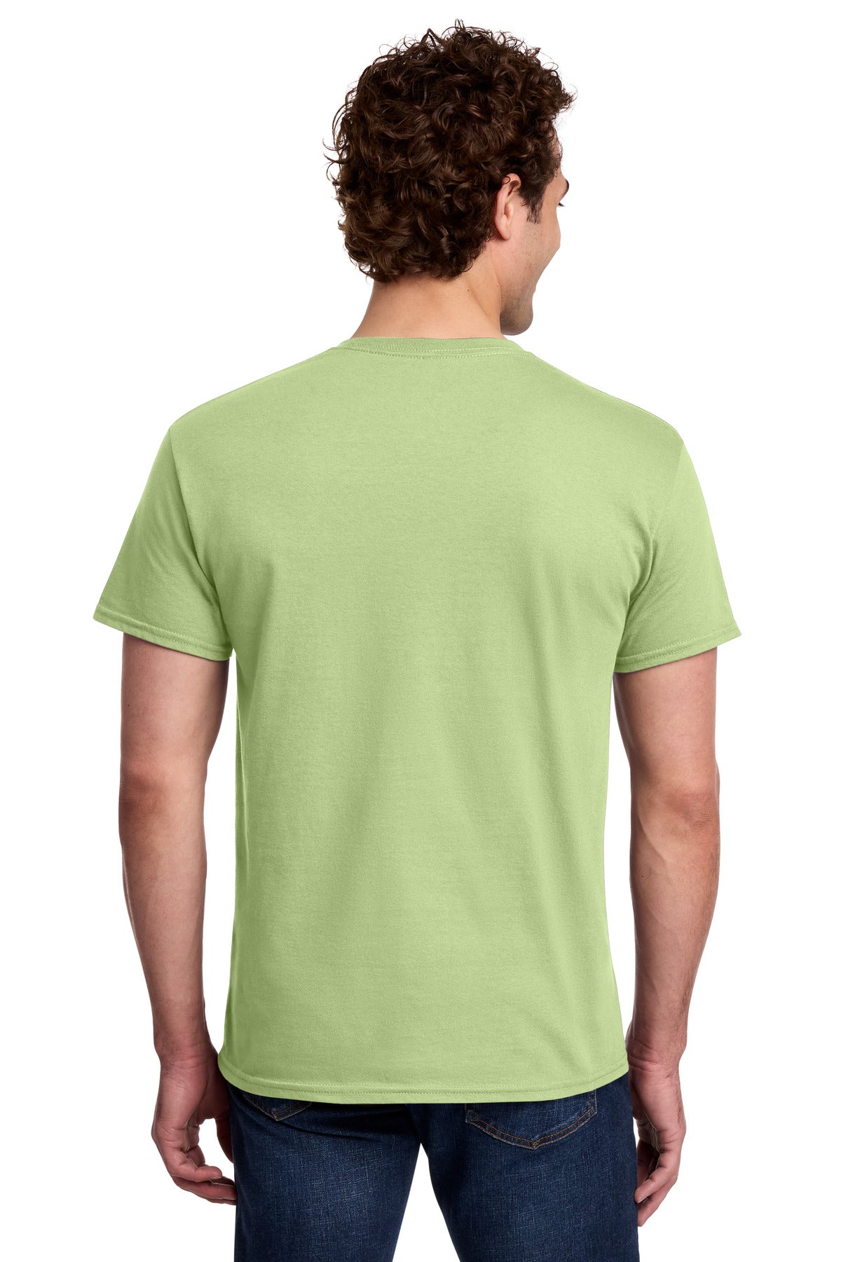 Gildan Light Cotton Tee 3000 - Pistachio - back model view
