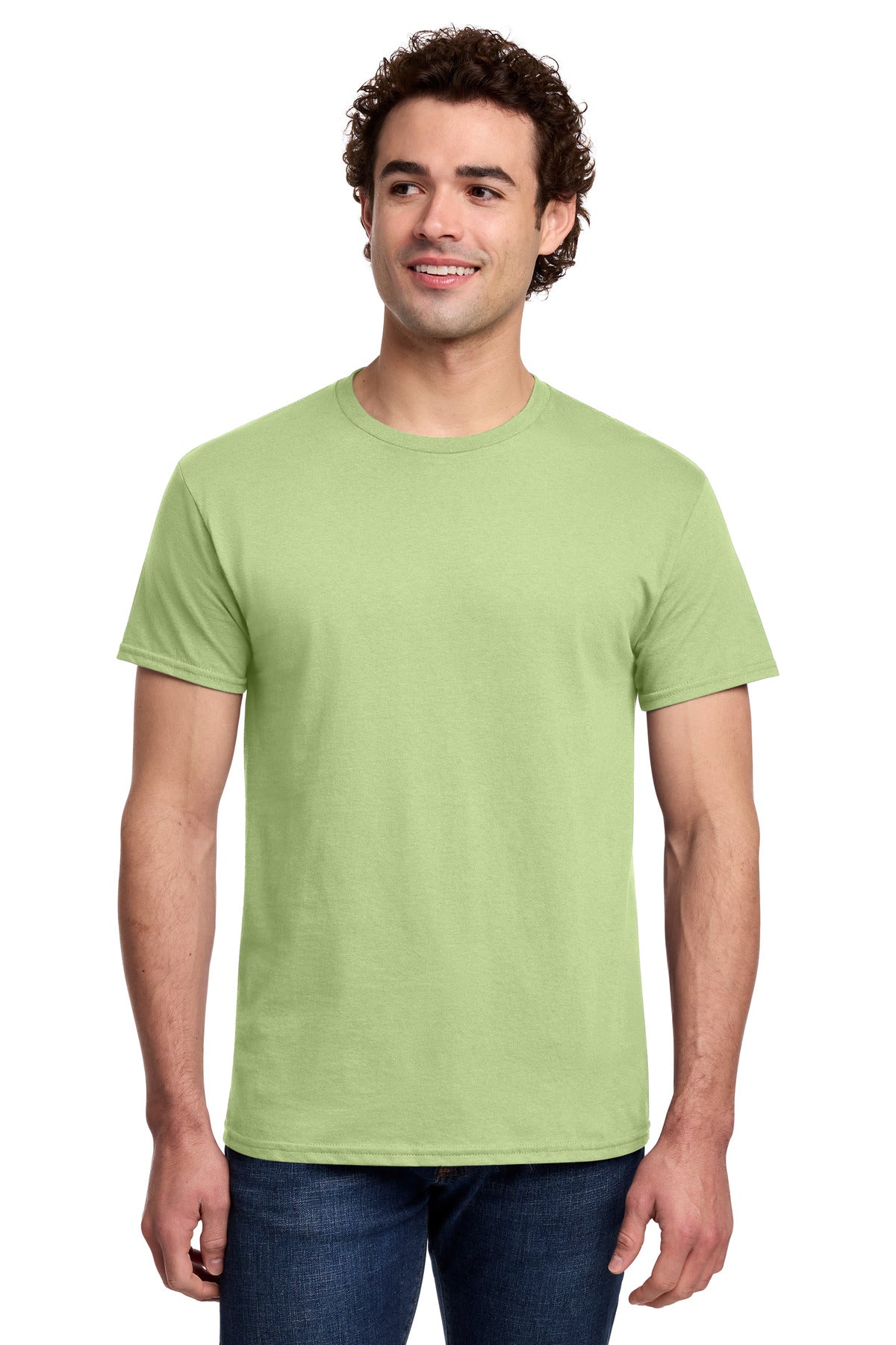 Gildan Light Cotton Tee 3000 - Pistachio - front model view