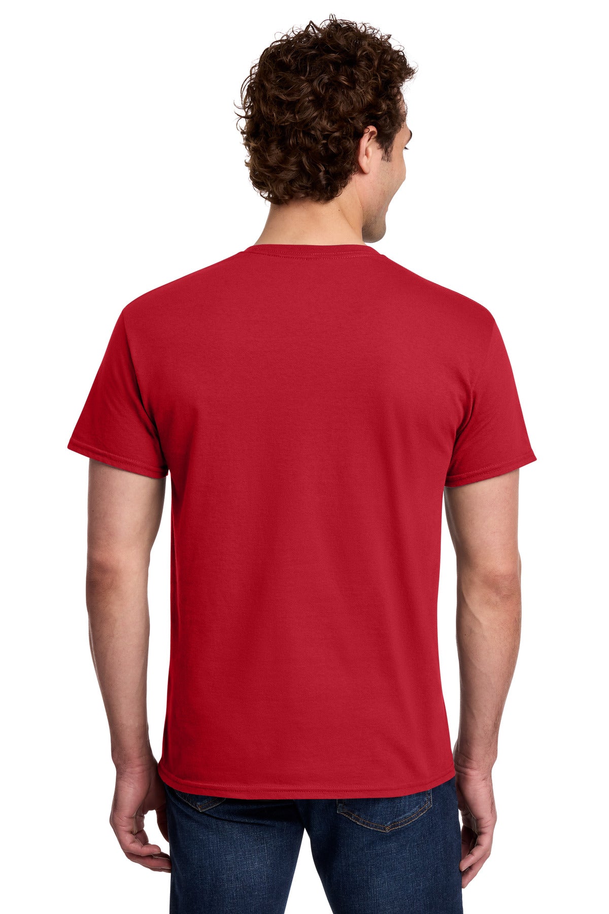 Gildan Light Cotton Tee 3000 - Red - back model view