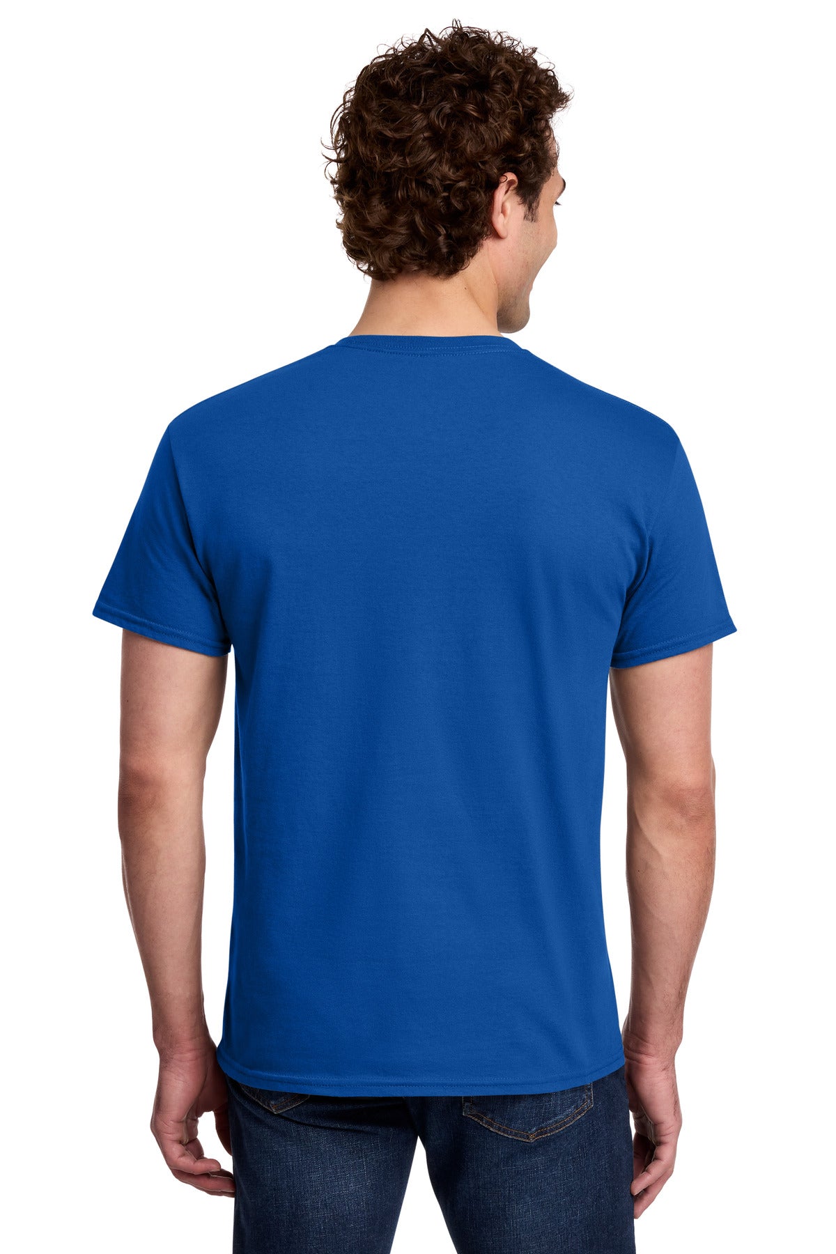 Gildan Light Cotton Tee 3000 - Royal - back model view