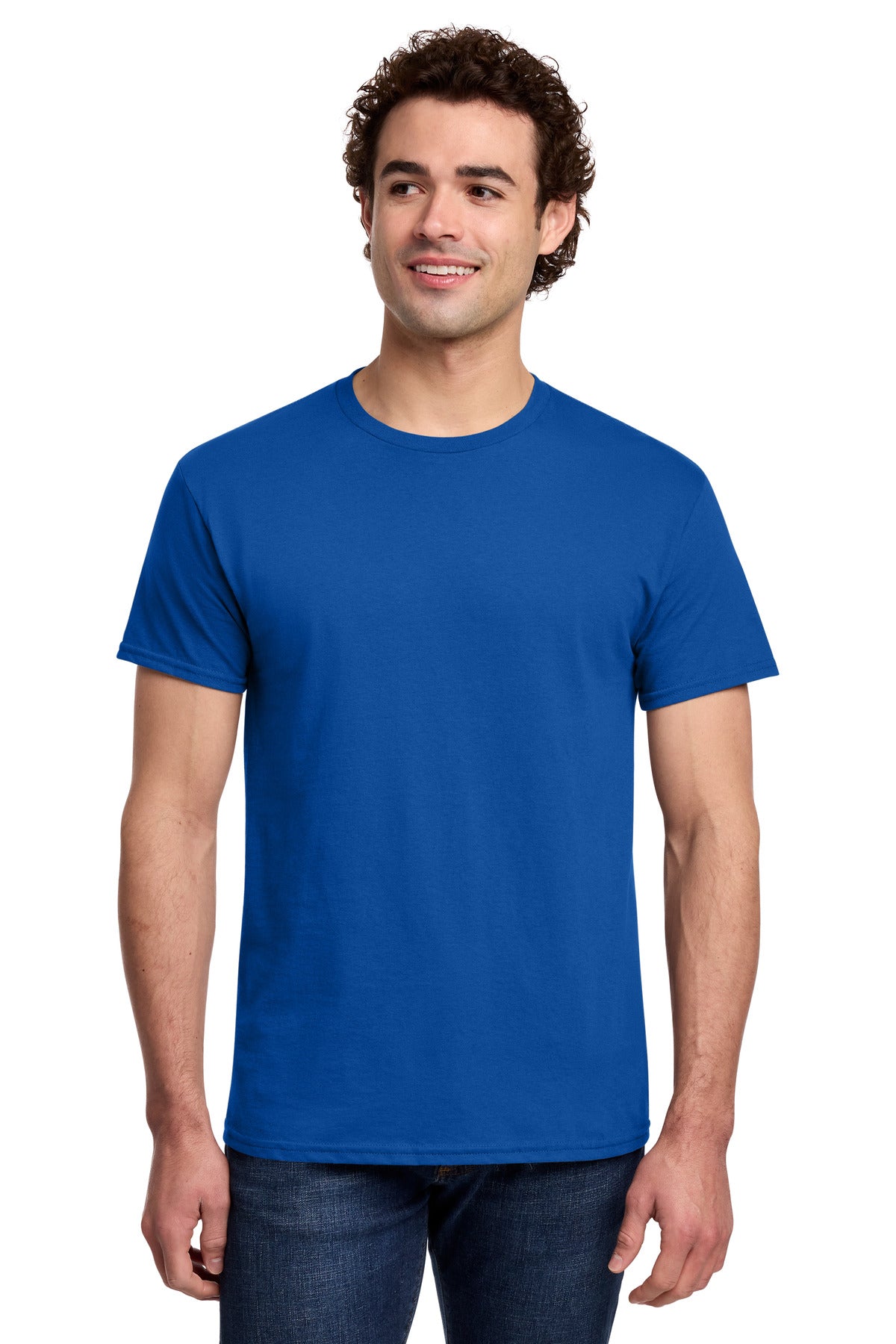Gildan Light Cotton Tee 3000 - Royal - front model view
