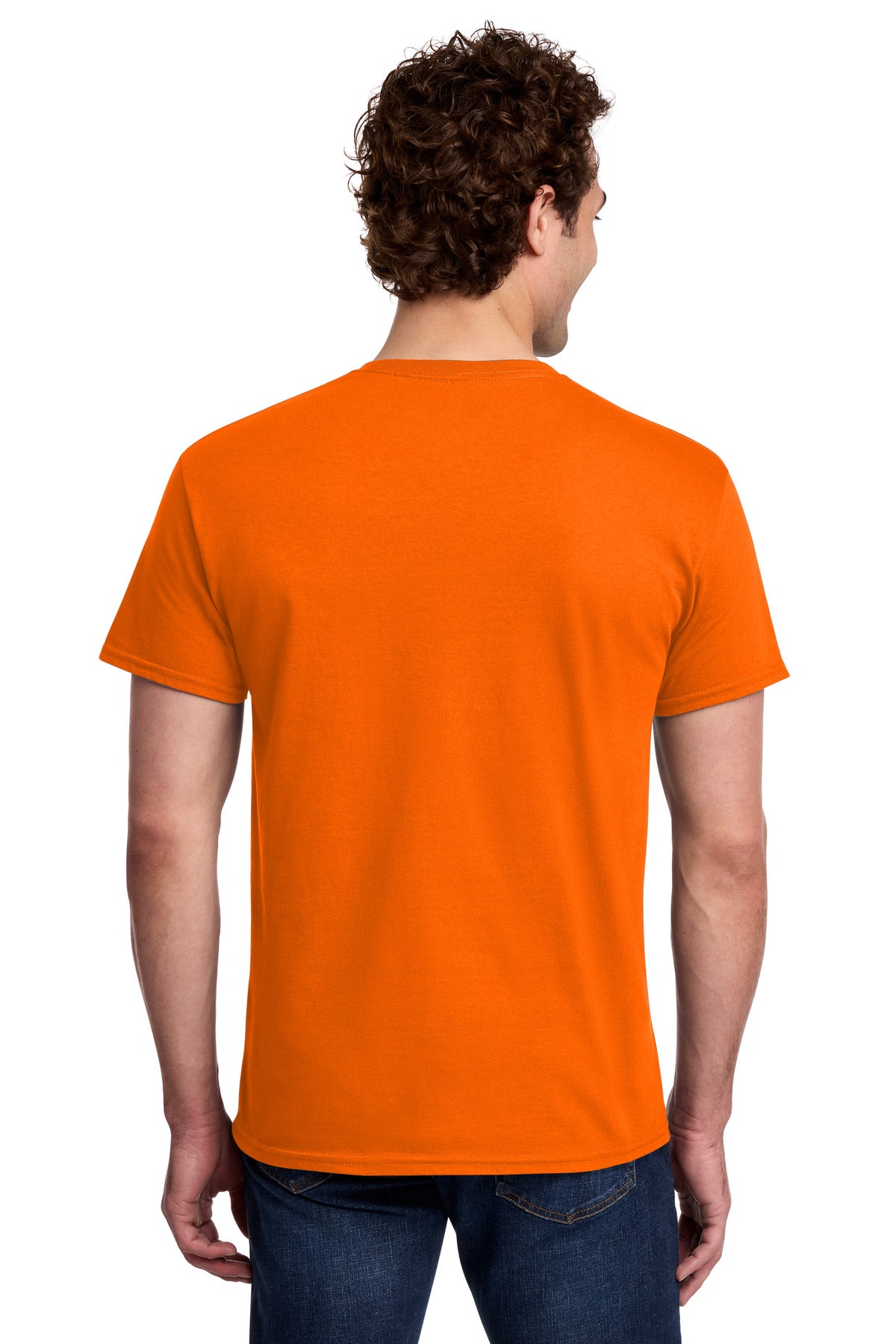 Gildan Light Cotton Tee 3000 - S. Orange - back model view