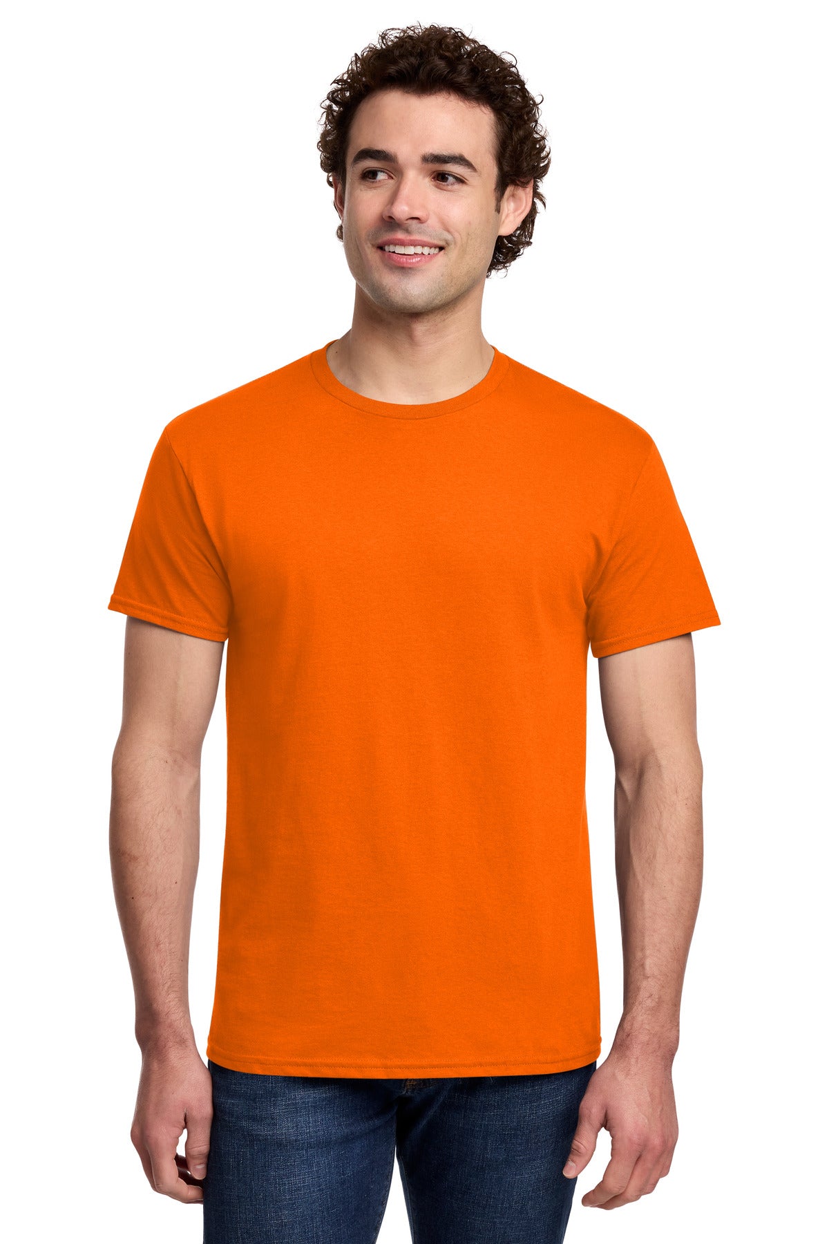 Gildan Light Cotton Tee 3000 - S. Orange - front model view