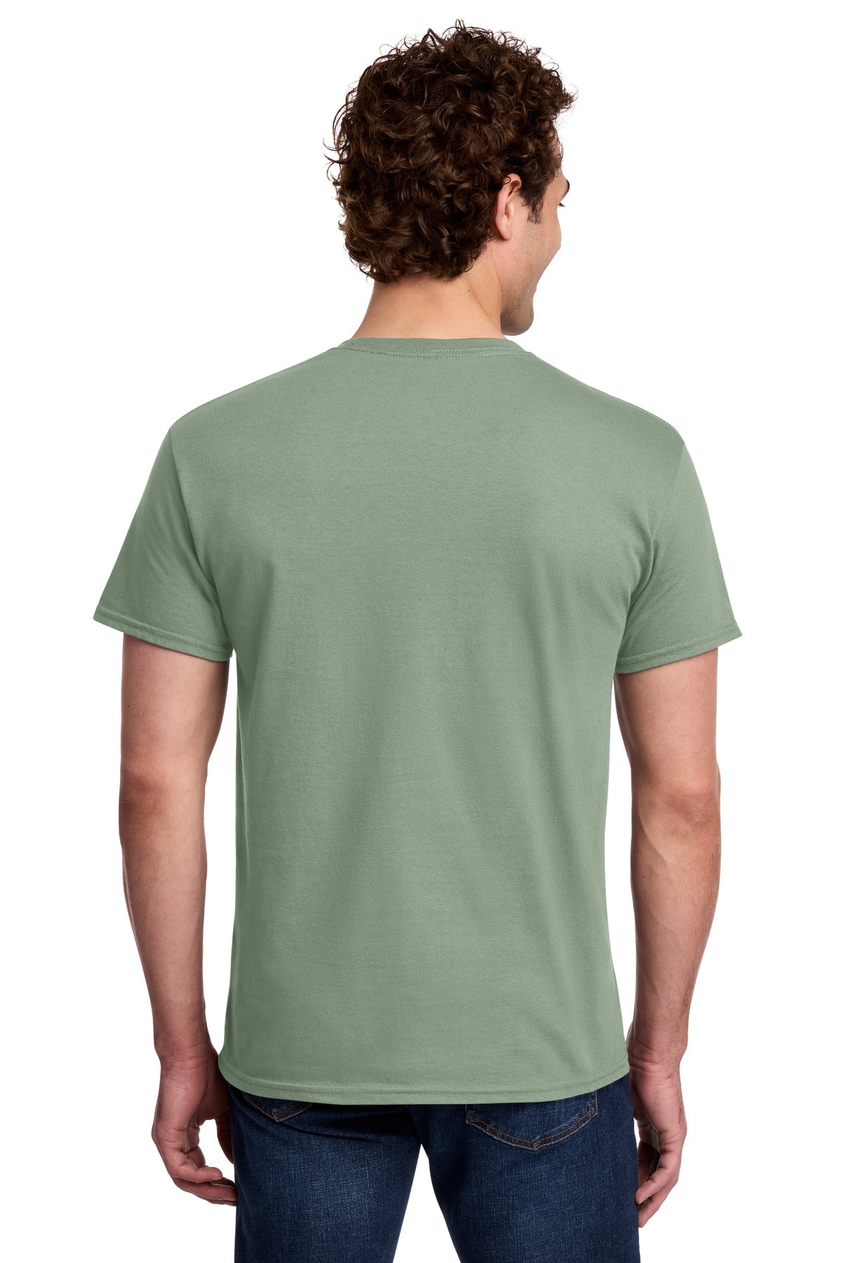 Gildan Light Cotton Tee 3000 - Sage - back model view