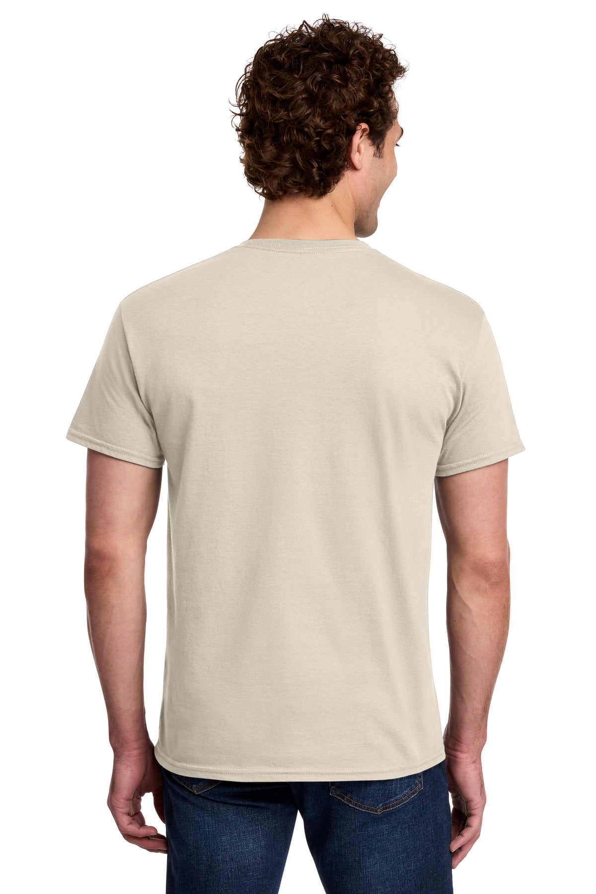 Gildan Light Cotton Tee 3000 - Sand - back model view