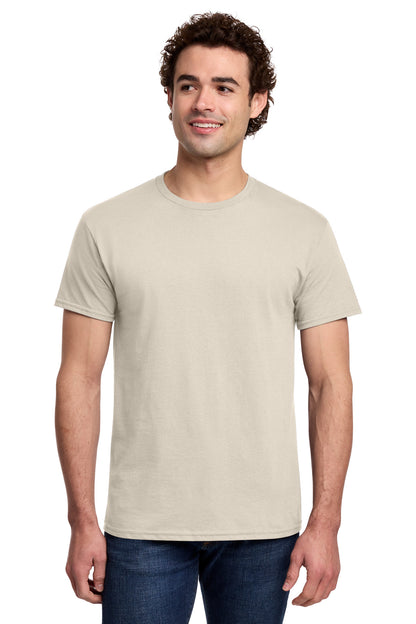 Gildan Light Cotton Tee 3000 - Sand - front model view