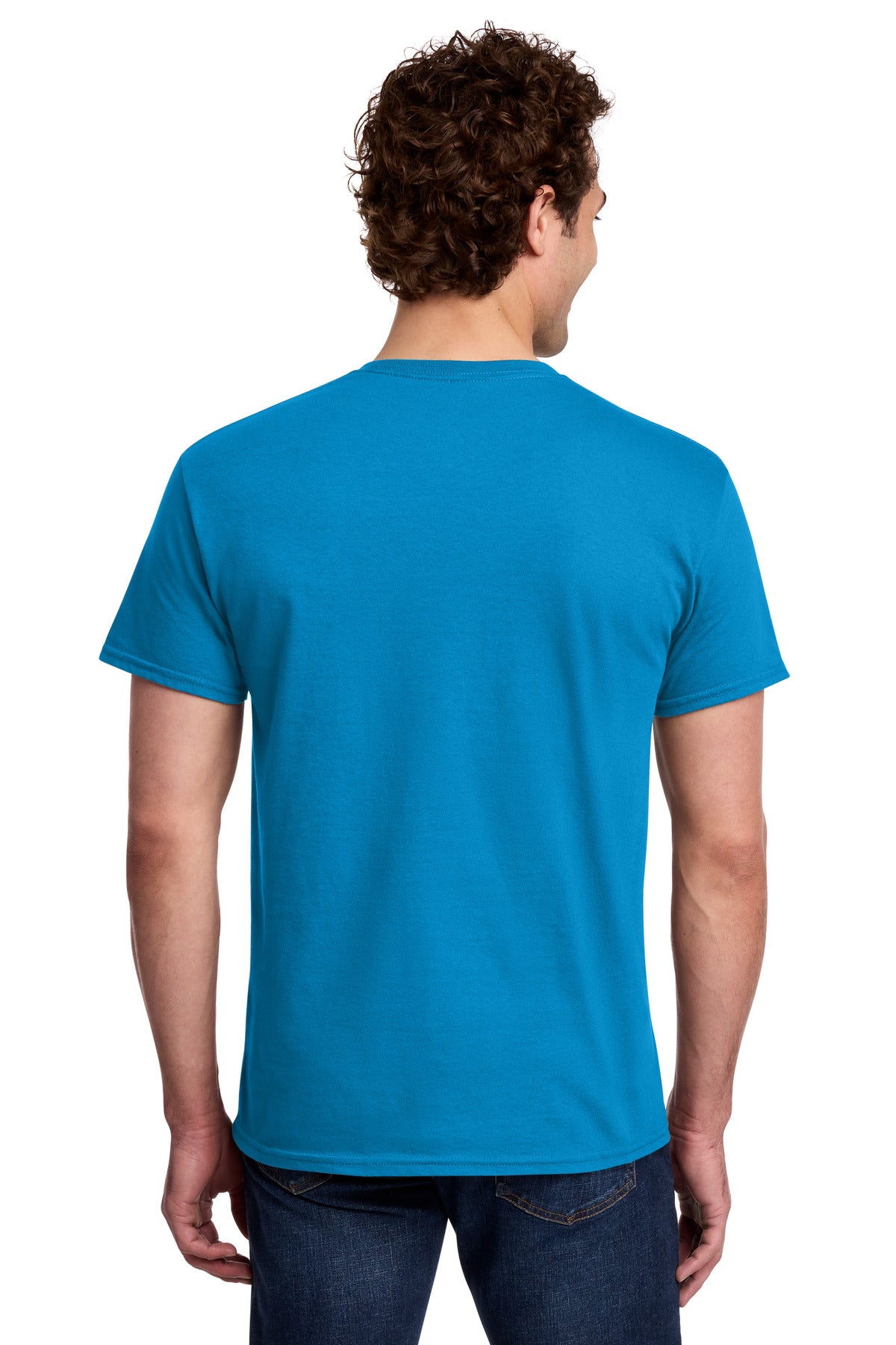 Gildan Light Cotton Tee 3000 - Sapphire - back model view