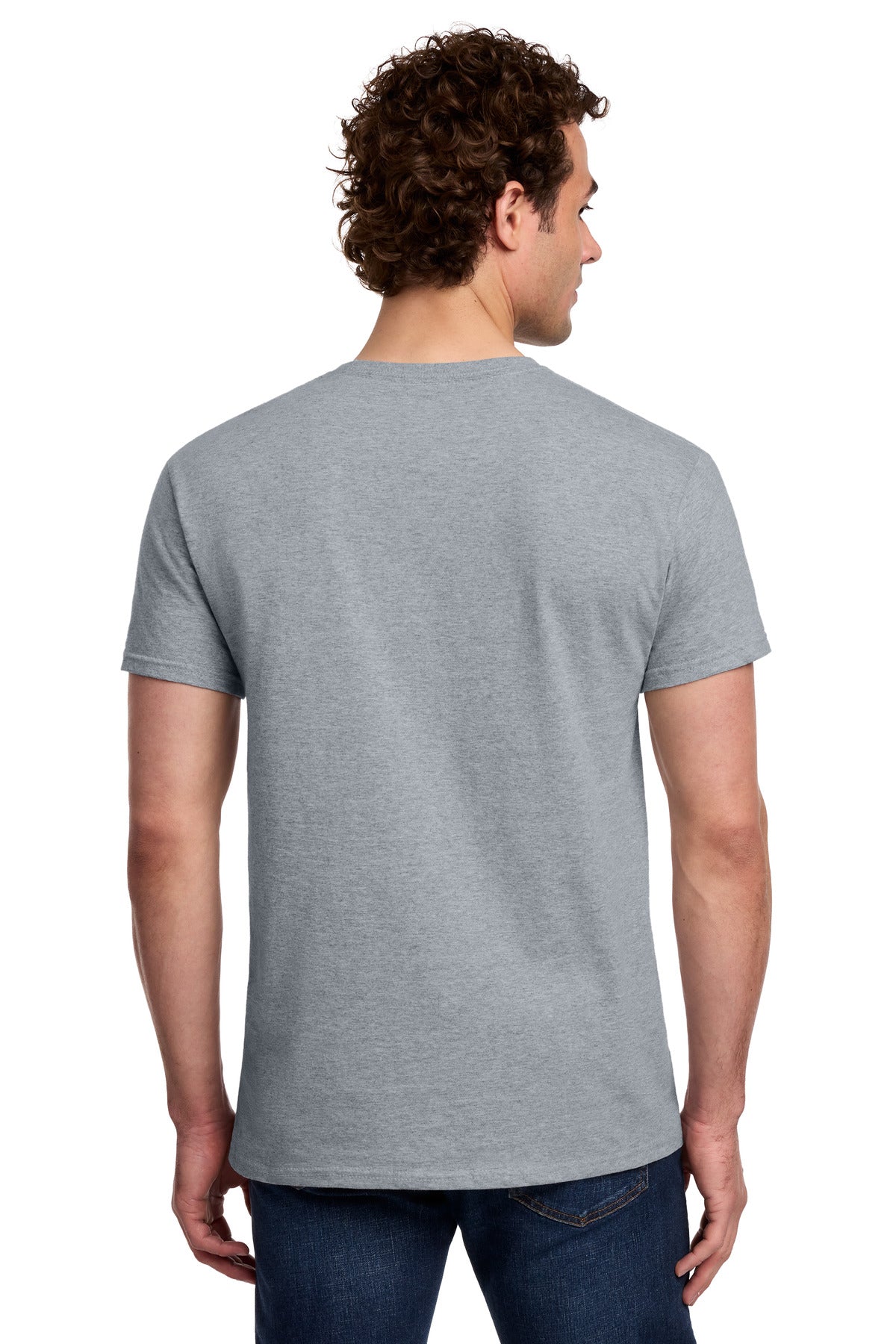 Gildan Light Cotton Tee 3000 - Sport Grey - back model view