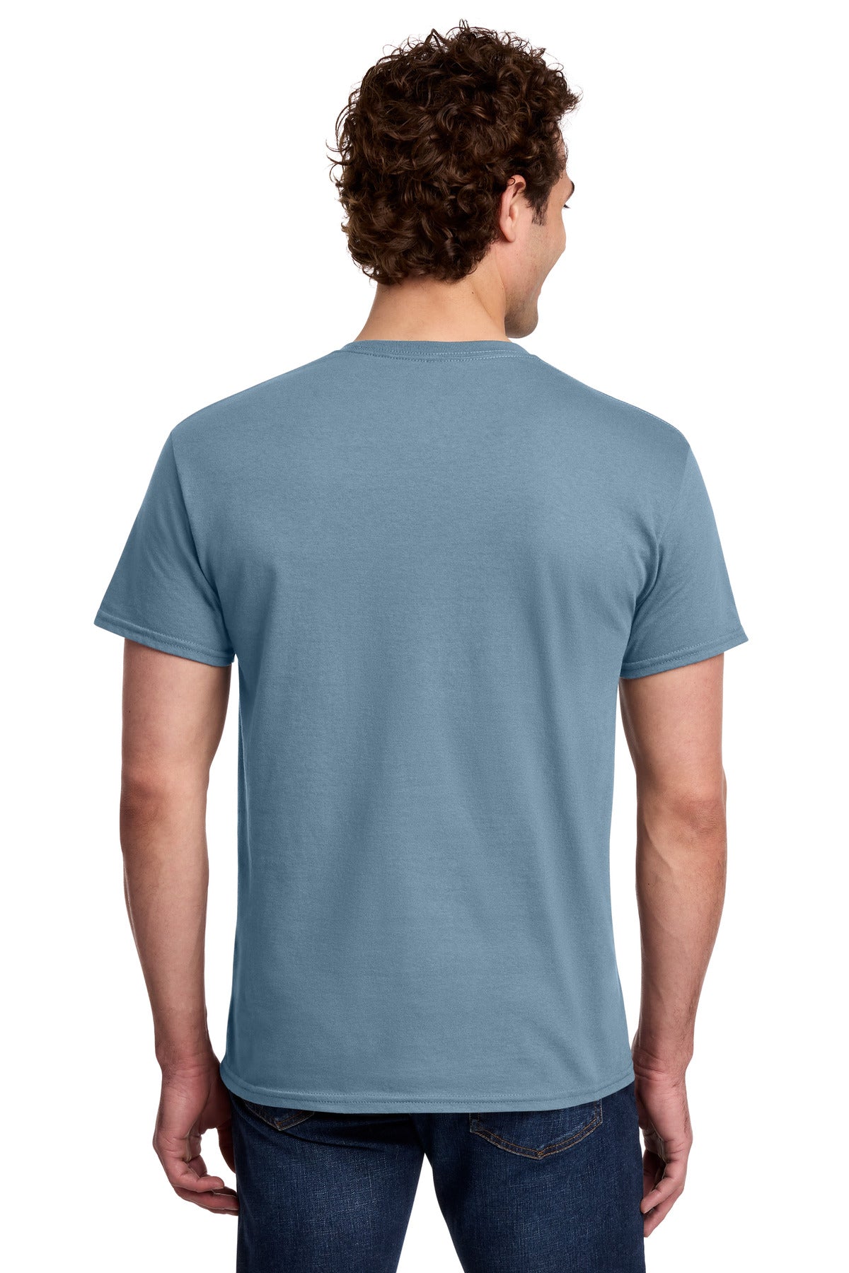 Gildan Light Cotton Tee 3000 - Stone Blue - back model view