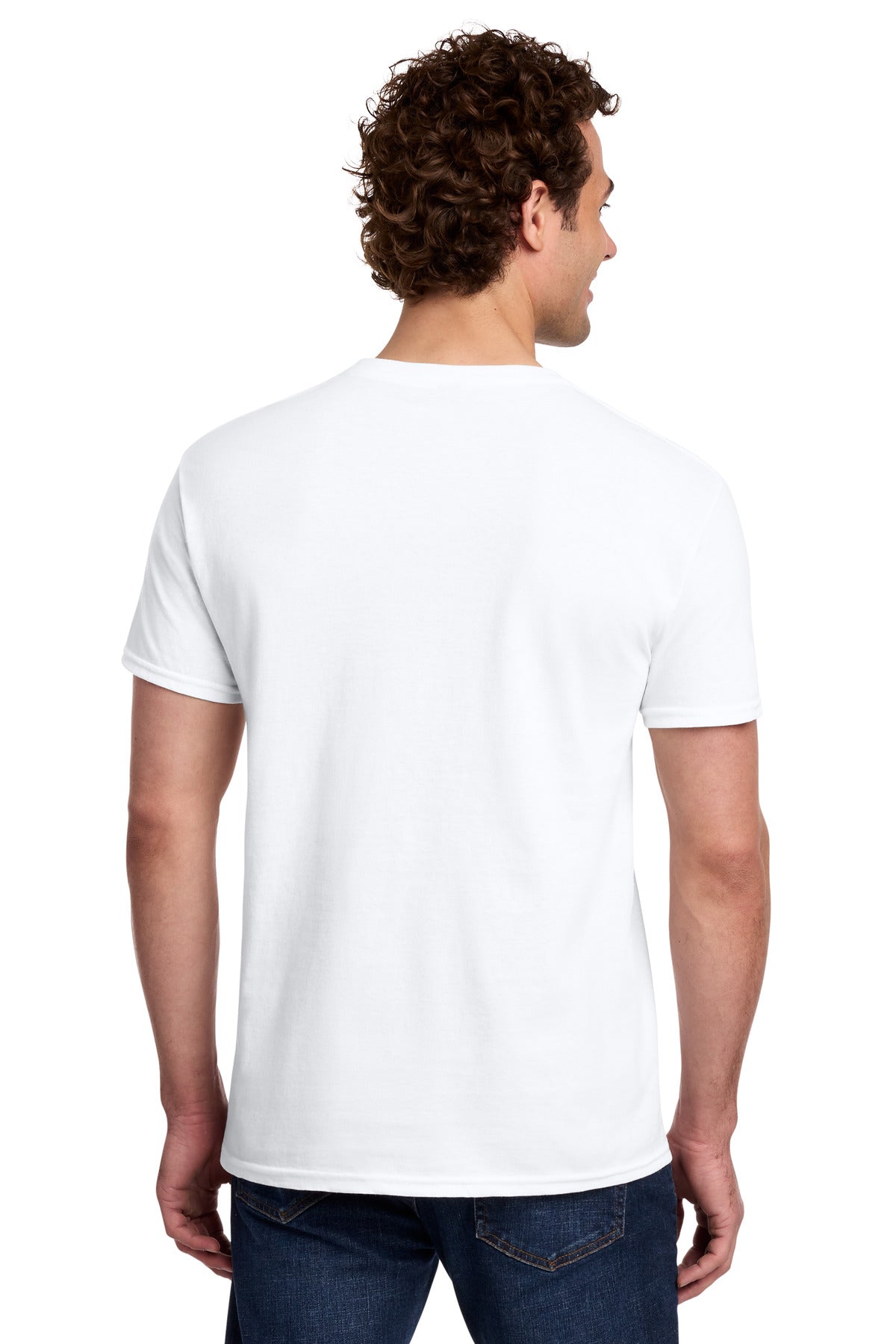 Gildan Light Cotton Tee 3000 - White - back model view