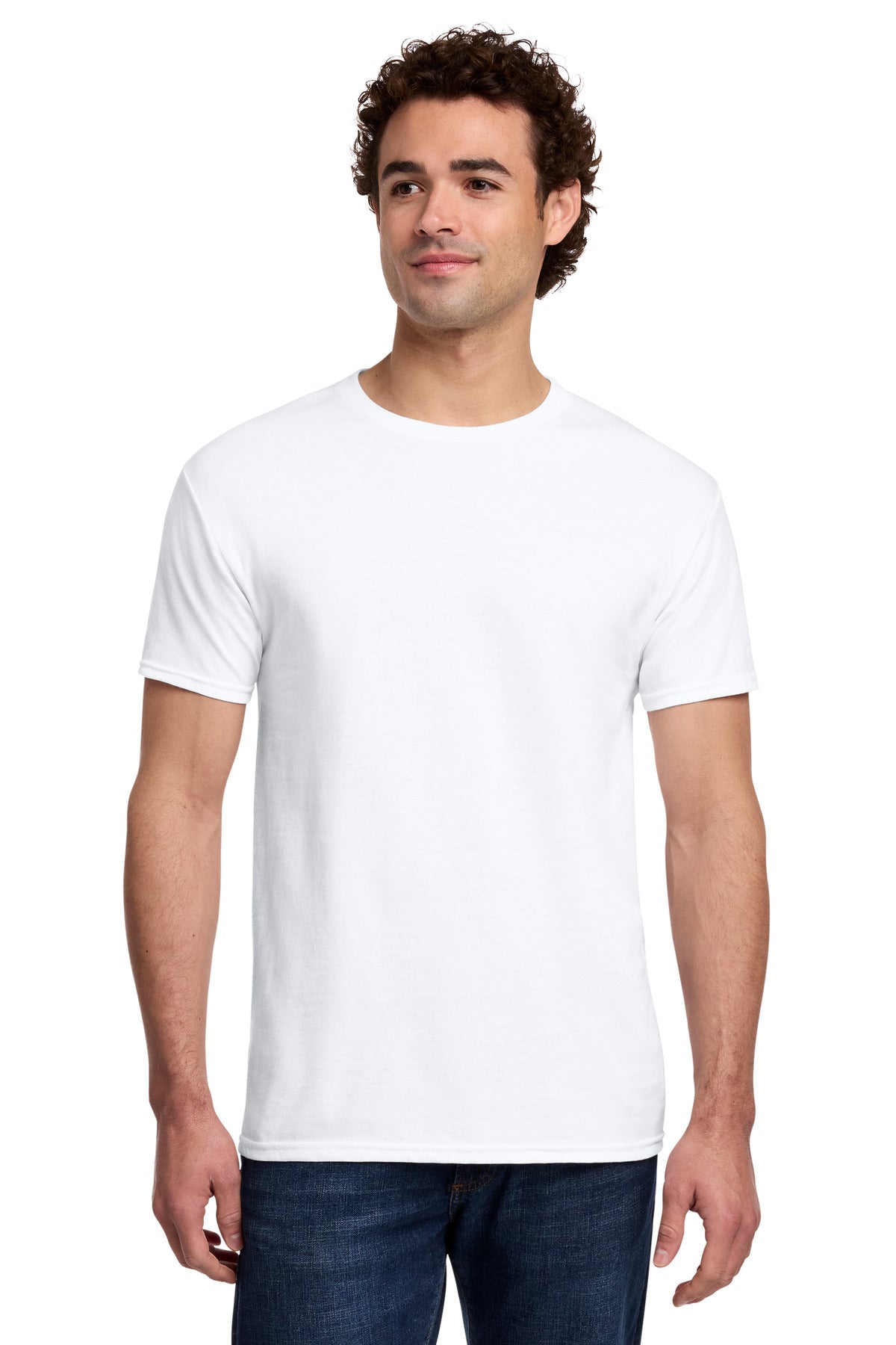 Gildan Light Cotton Tee 3000 - White - front model view