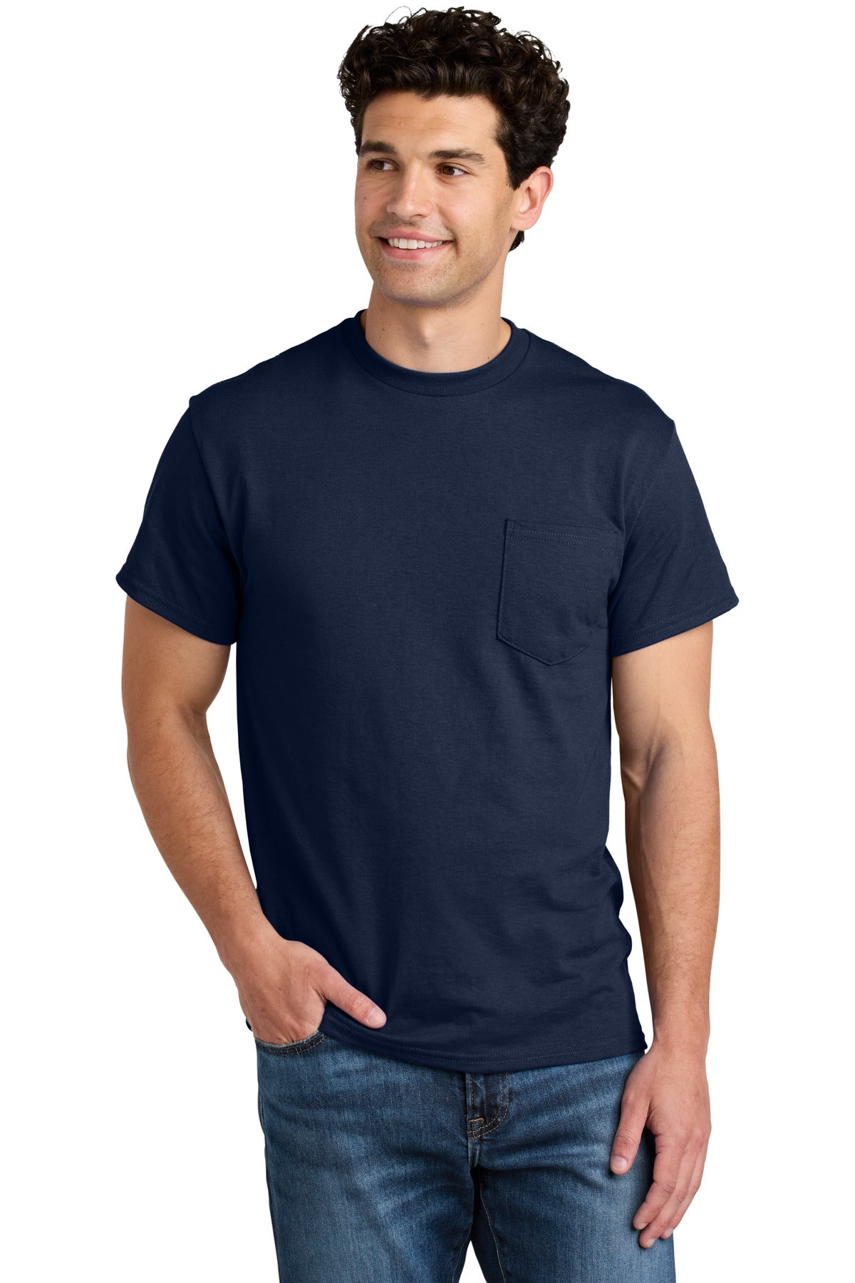 Gildan   - DryBlend   50 Cotton/50 Poly Pocket T-Shirt. 8300