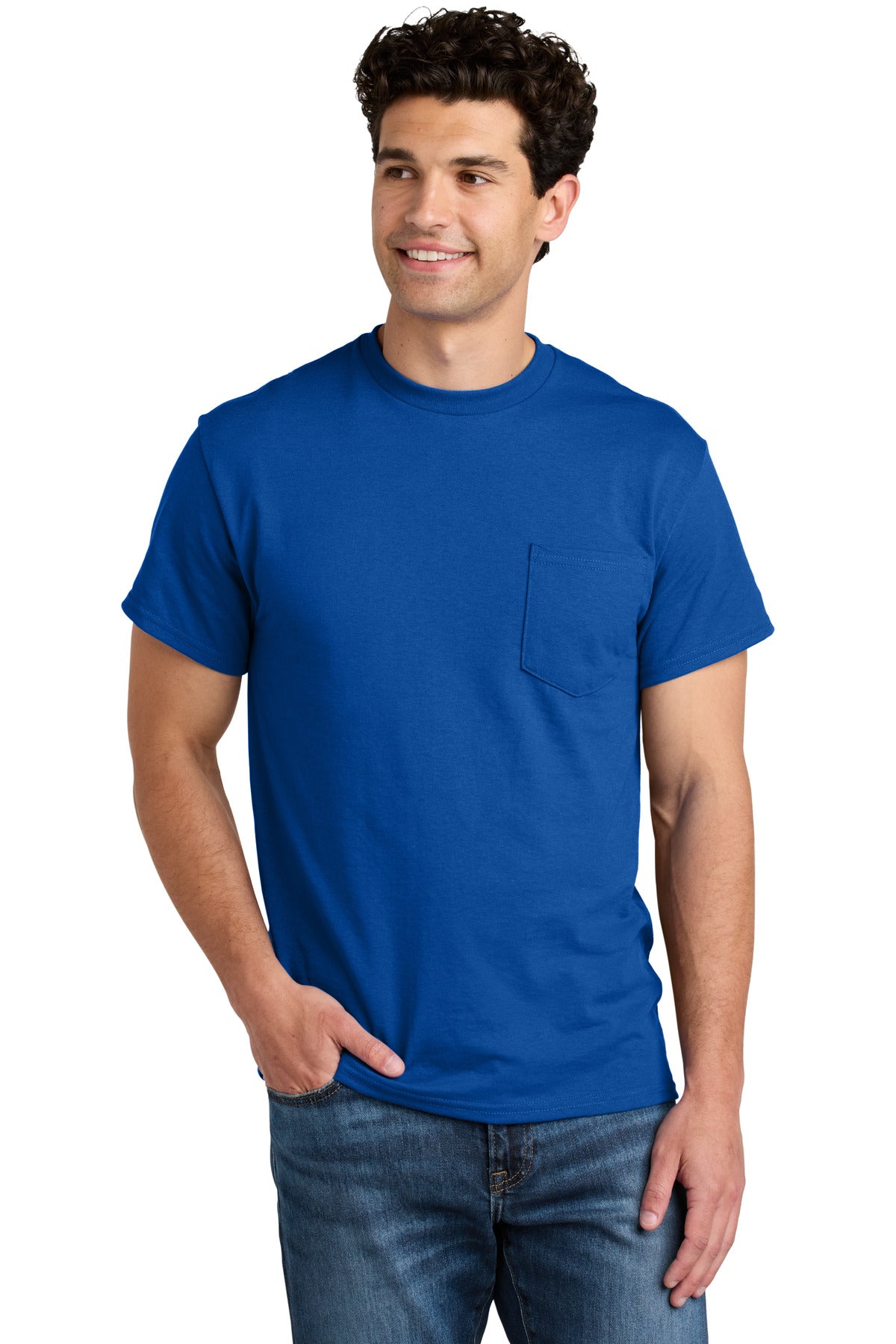 Gildan   - DryBlend   50 Cotton/50 Poly Pocket T-Shirt. 8300