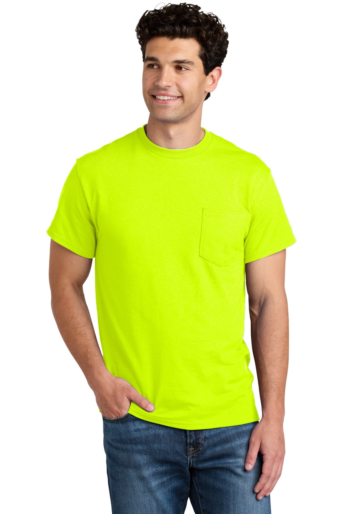 Gildan   - DryBlend   50 Cotton/50 Poly Pocket T-Shirt. 8300