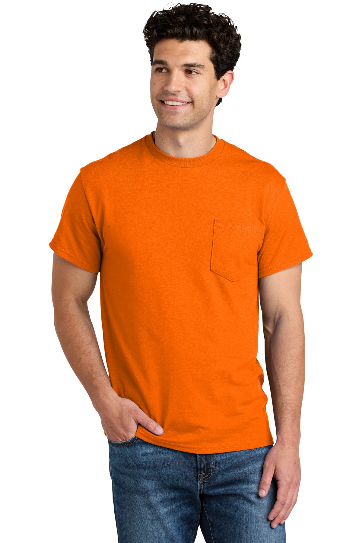 Gildan   - DryBlend   50 Cotton/50 Poly Pocket T-Shirt. 8300