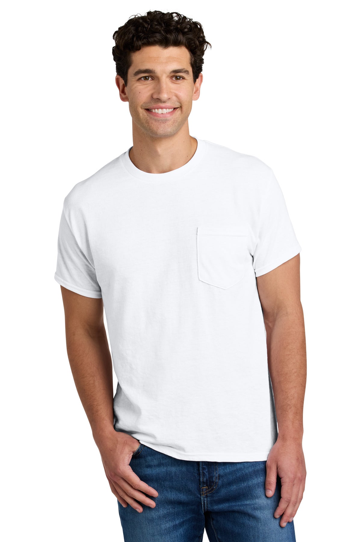 Gildan   - DryBlend   50 Cotton/50 Poly Pocket T-Shirt. 8300