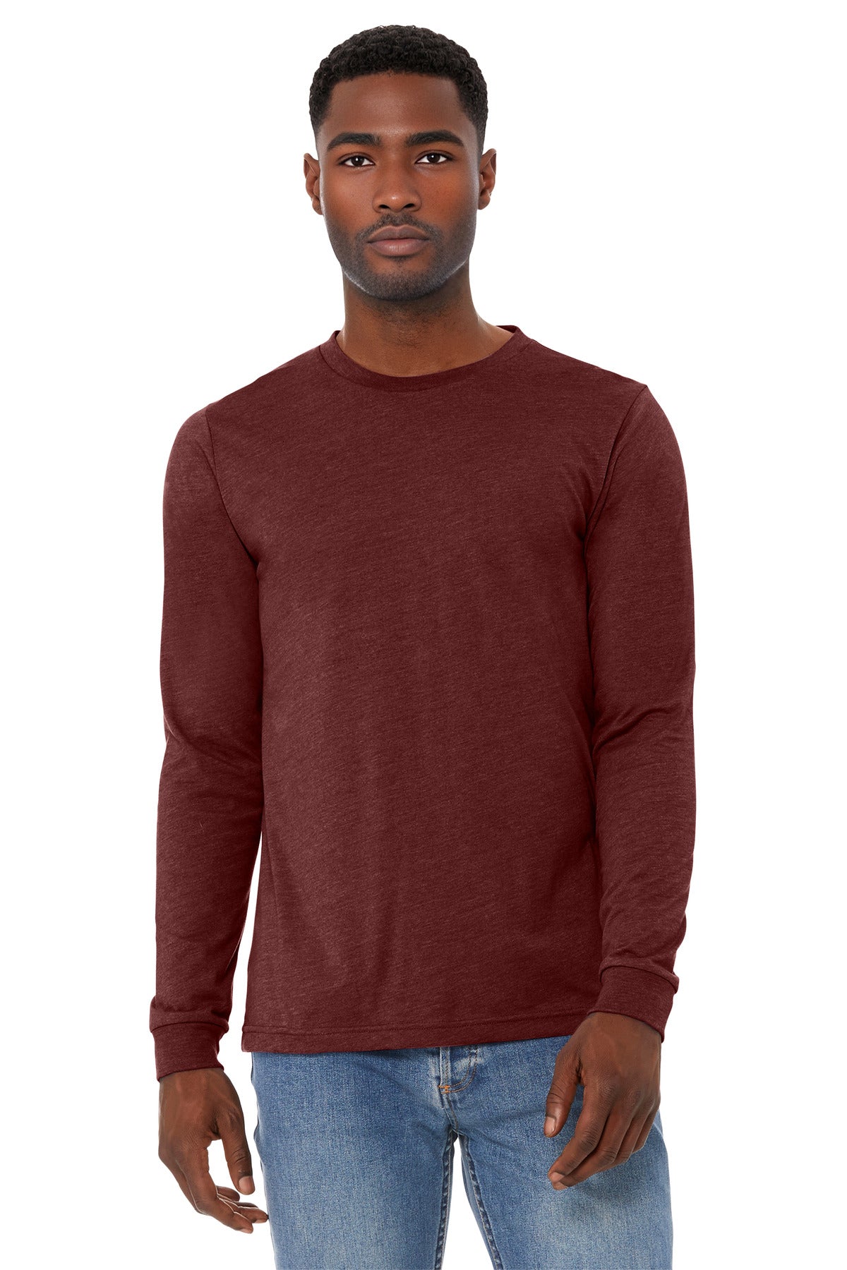 BELLA+CANVAS   Unisex Heather CVC Long Sleeve Tee BC3501CVC