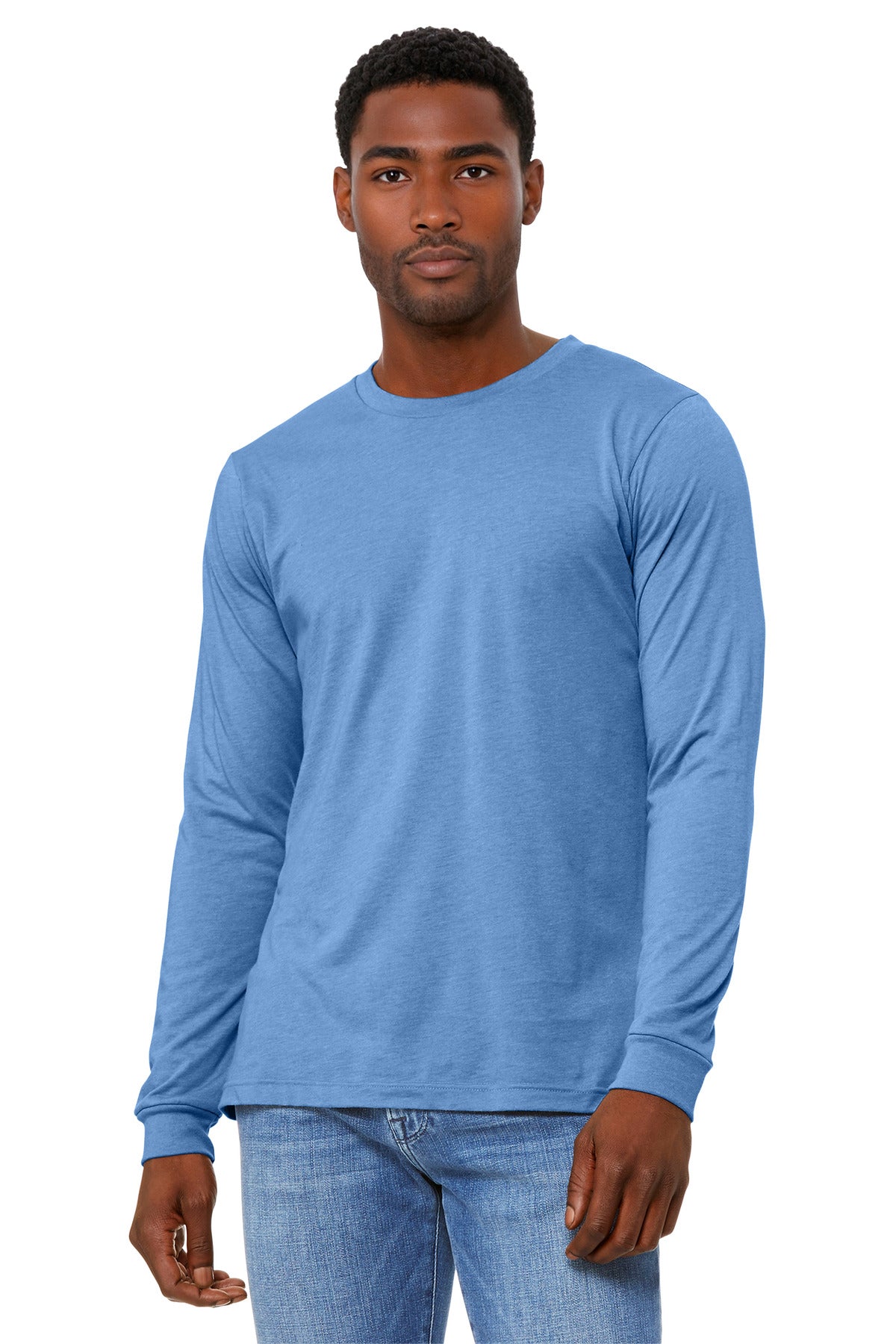 BELLA+CANVAS   Unisex Heather CVC Long Sleeve Tee BC3501CVC
