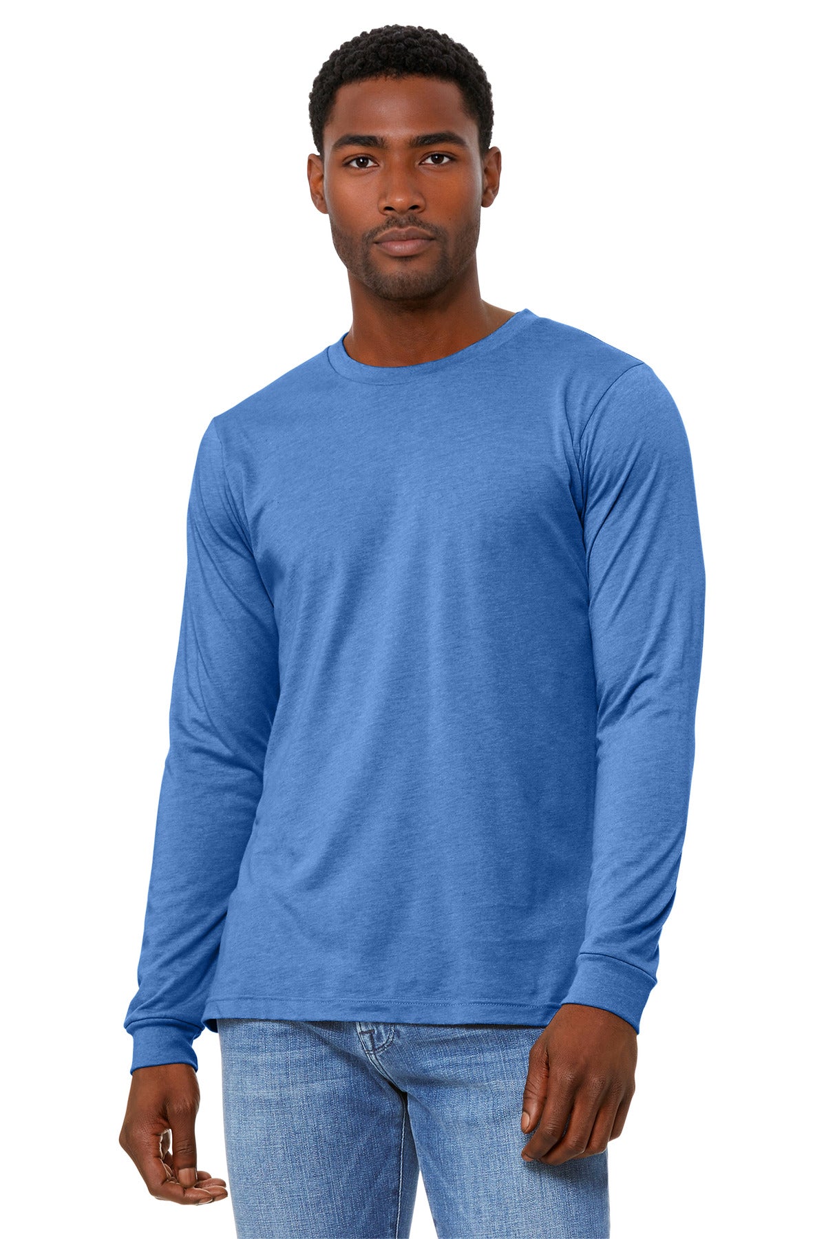 BELLA+CANVAS   Unisex Heather CVC Long Sleeve Tee BC3501CVC