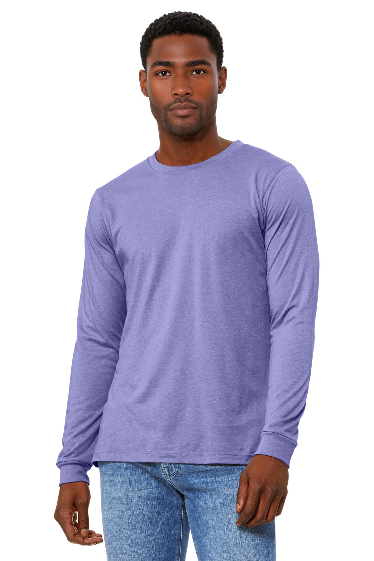 BELLA+CANVAS   Unisex Heather CVC Long Sleeve Tee BC3501CVC