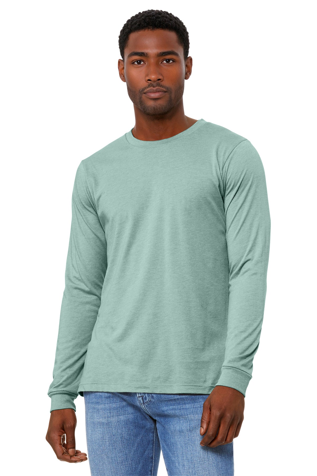 BELLA+CANVAS   Unisex Heather CVC Long Sleeve Tee BC3501CVC