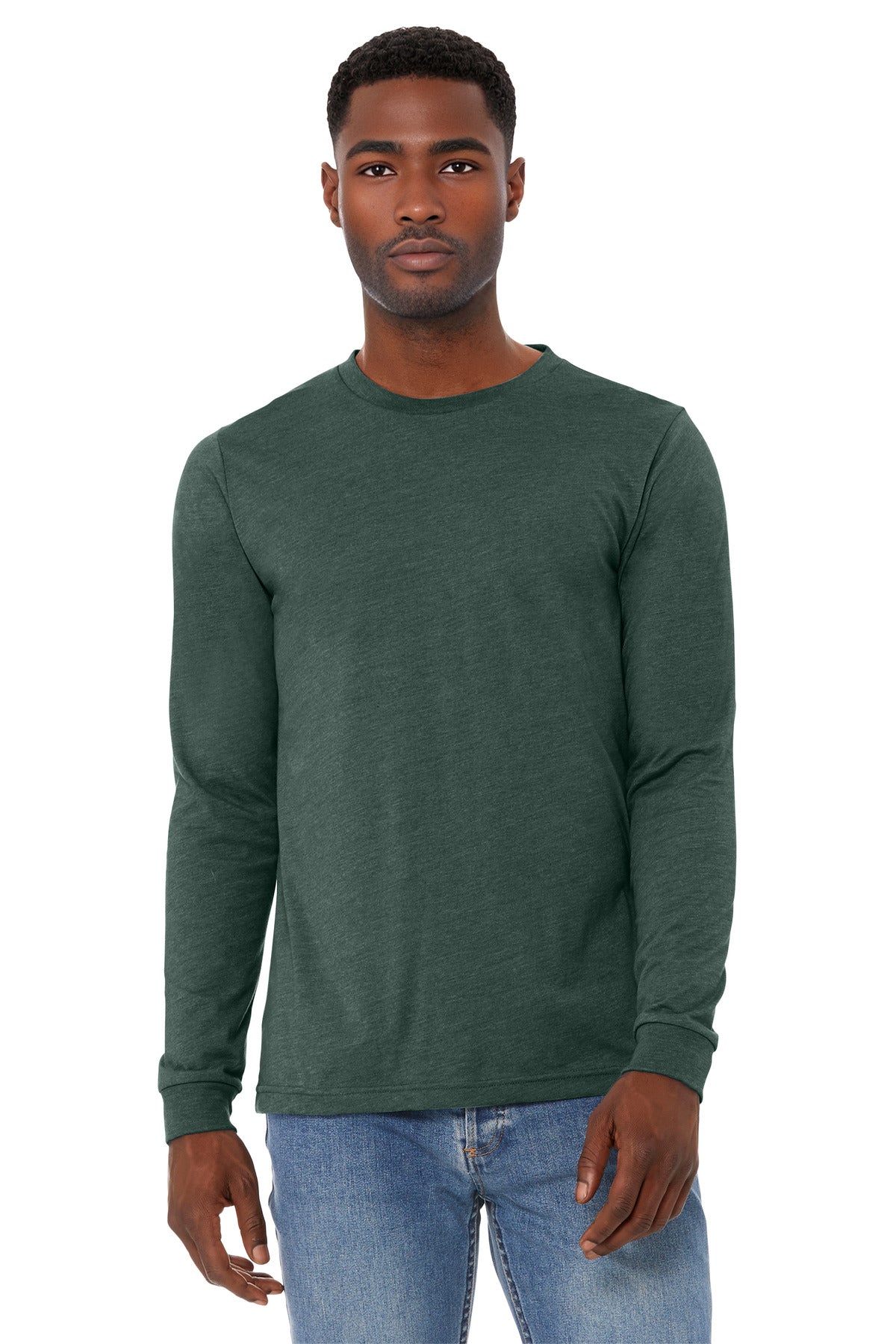 BELLA+CANVAS   Unisex Heather CVC Long Sleeve Tee BC3501CVC