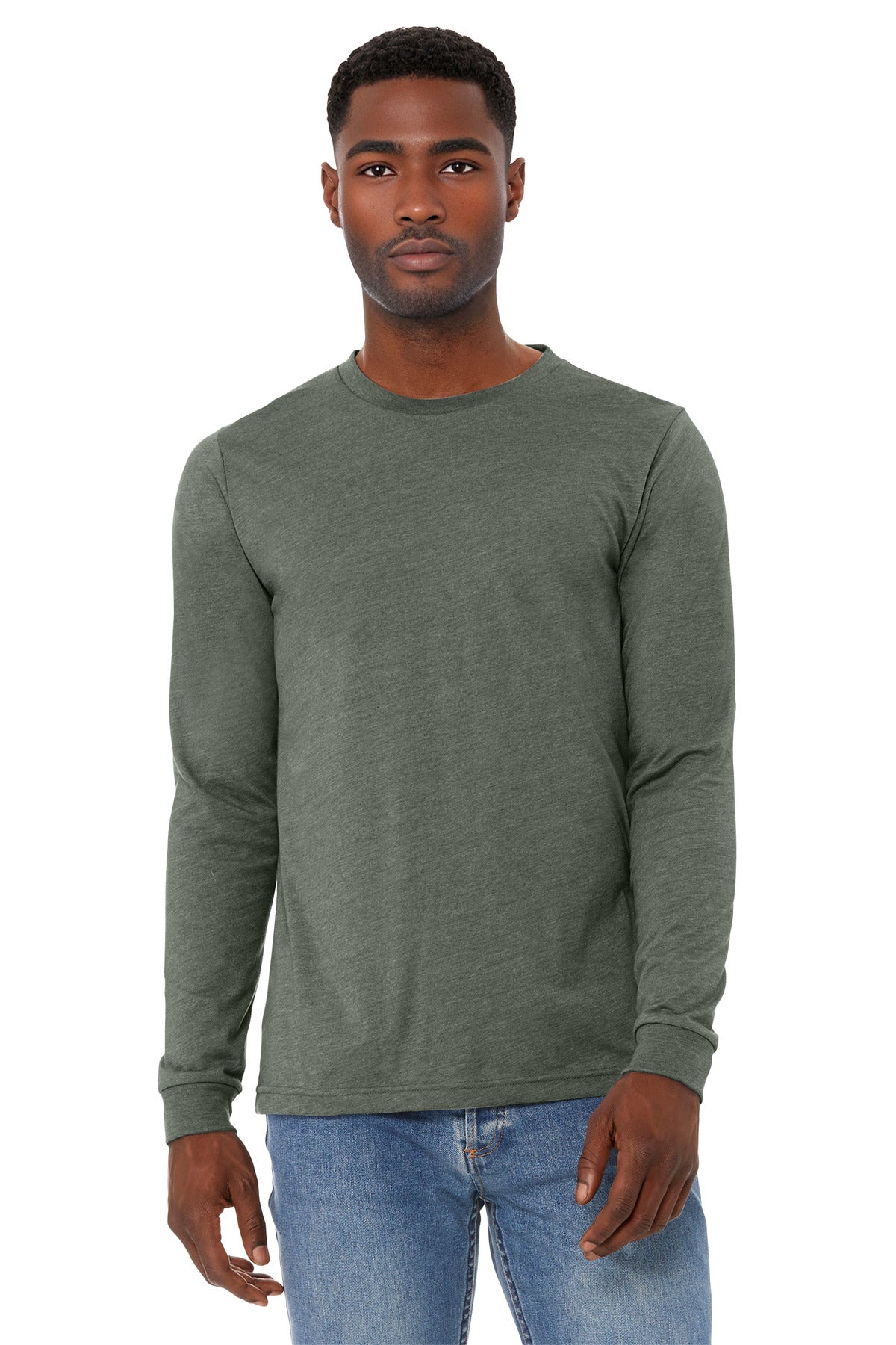 BELLA+CANVAS   Unisex Heather CVC Long Sleeve Tee BC3501CVC