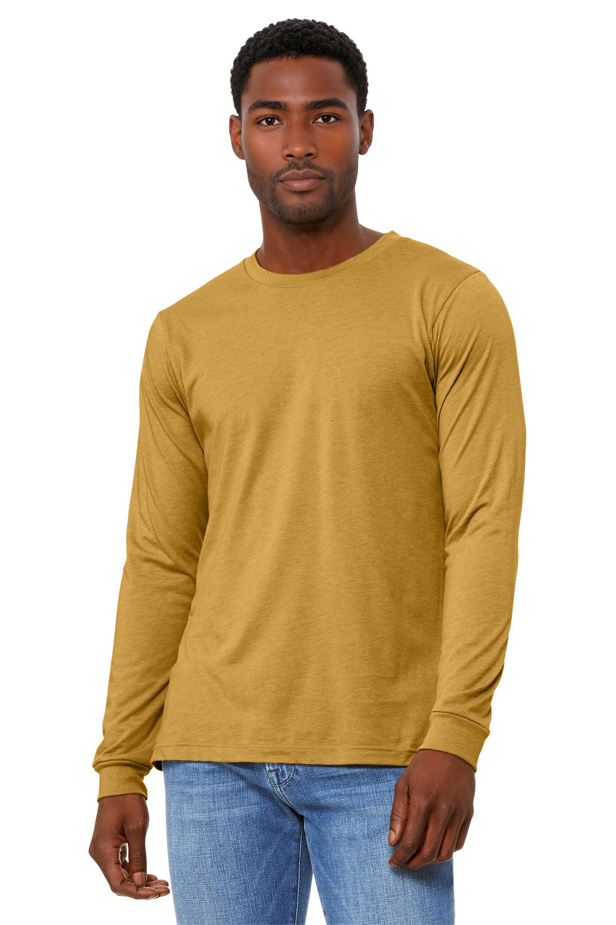 BELLA+CANVAS   Unisex Heather CVC Long Sleeve Tee BC3501CVC