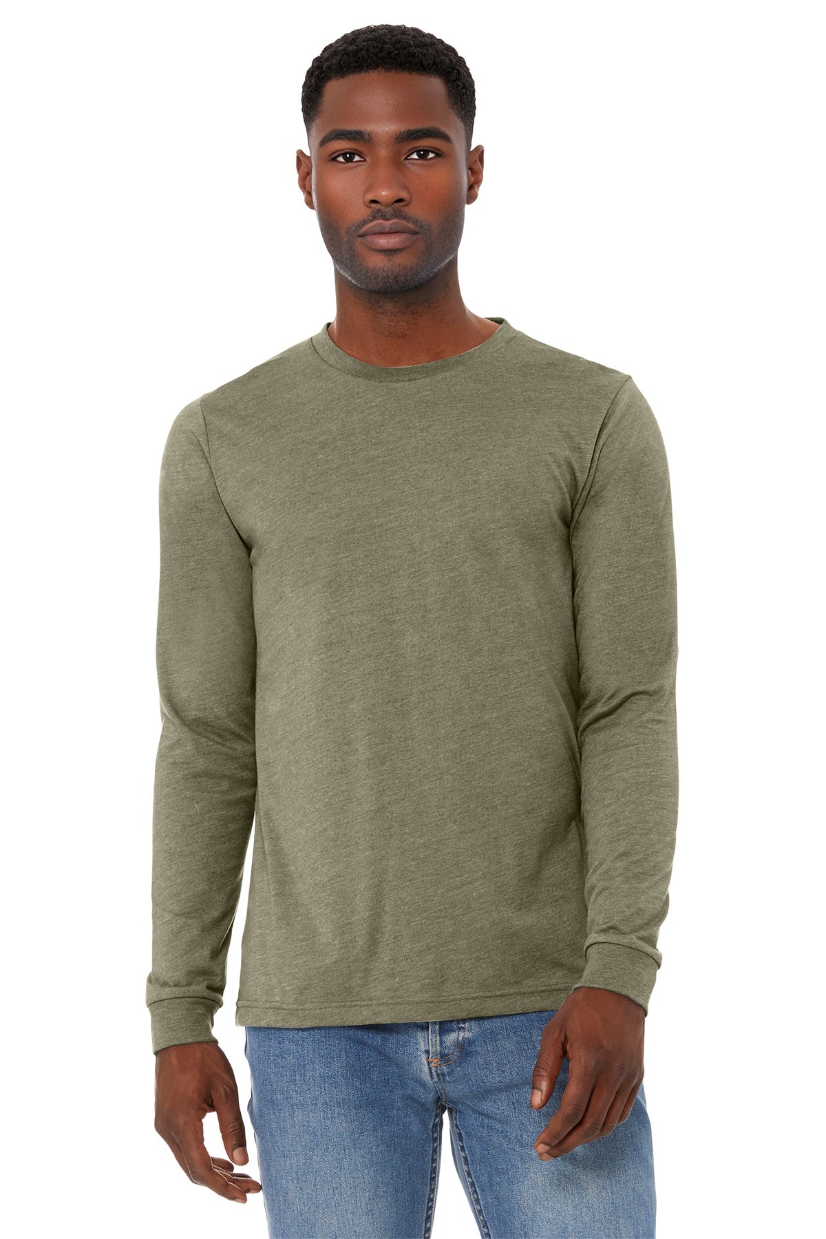 BELLA+CANVAS   Unisex Heather CVC Long Sleeve Tee BC3501CVC